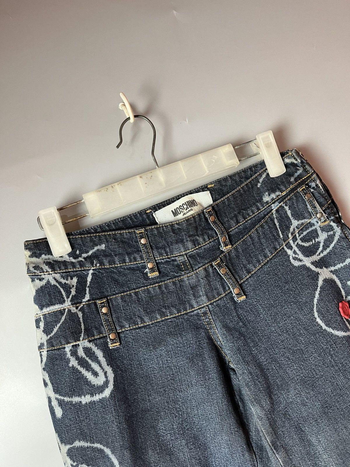 Moschino Moschino jeans archived 90’s graffiti Y2k wide jeans Size 28" / US 6 / IT 42 - 2 Thumbnail