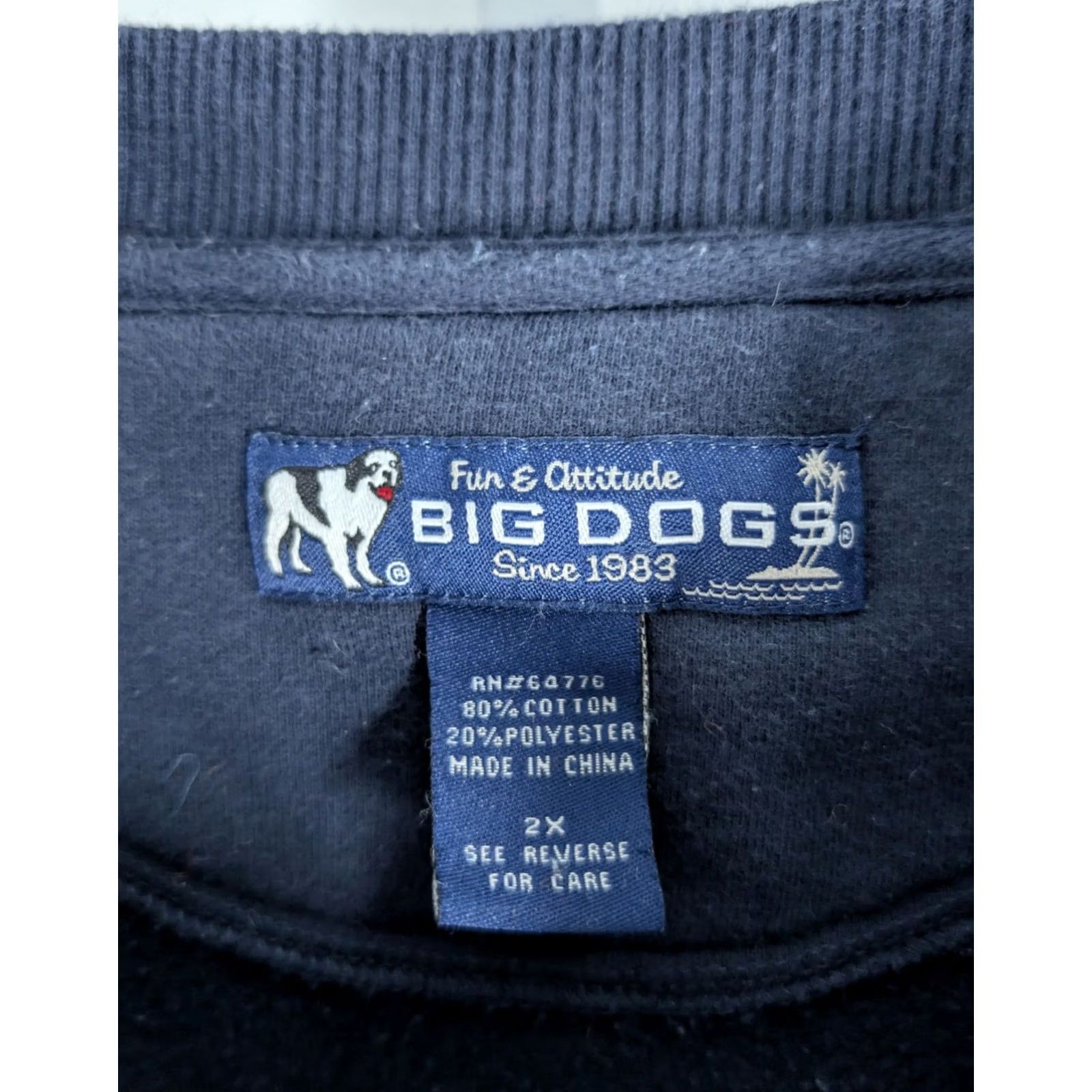 Big Dogs VINTAGE Big Dogs Sweatshirt BDFD Always In Heat Embroidered Navy Blue 2XL Men Pullover Sweatshirt Size US XXL / EU 58 / 5 - 4 Thumbnail