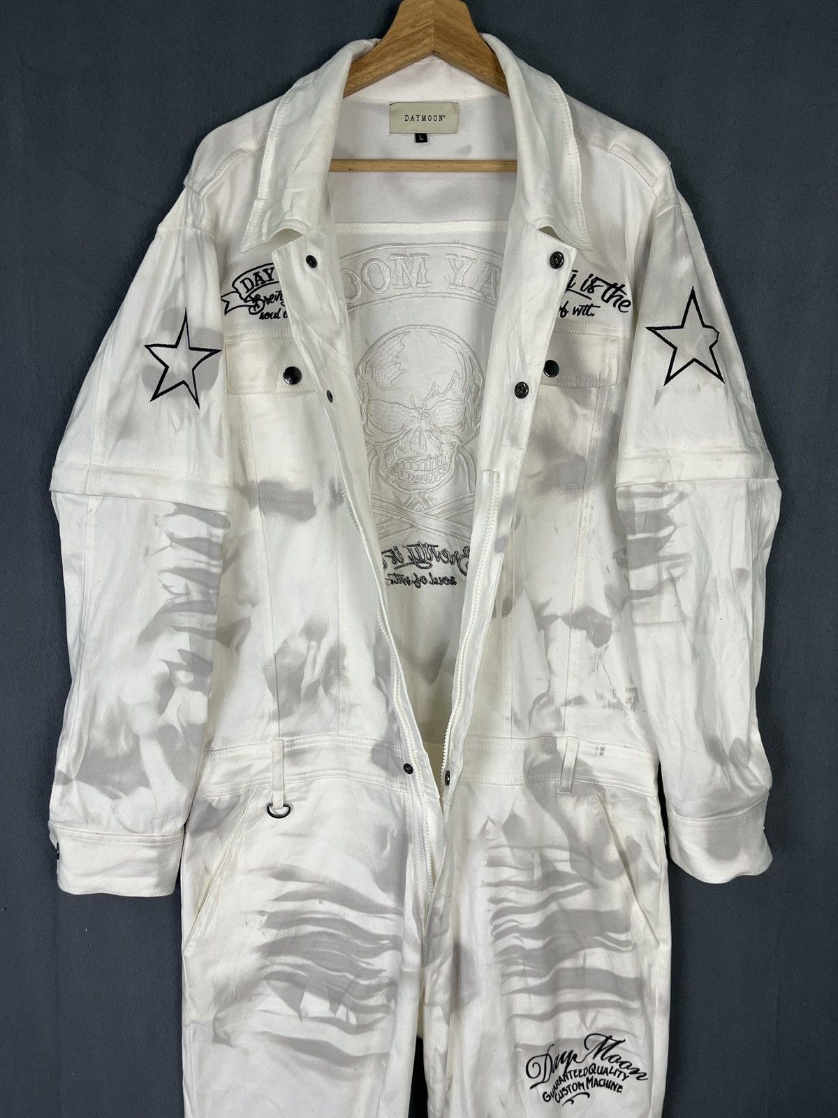 Japanese Brand Day moon acid wash tie dye design overall Size US L / EU 52-54 / 3 - 11 Thumbnail