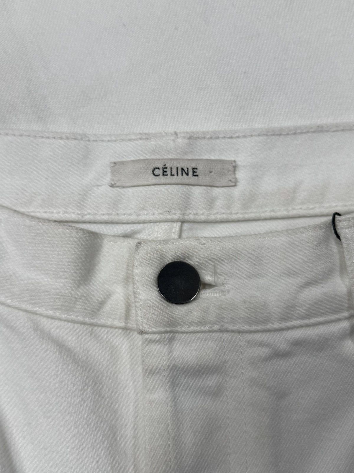 Celine Celine White ‘Raw Hem’ Slim/Skinny Denim Size US 28 / EU 44 - 2 Thumbnail