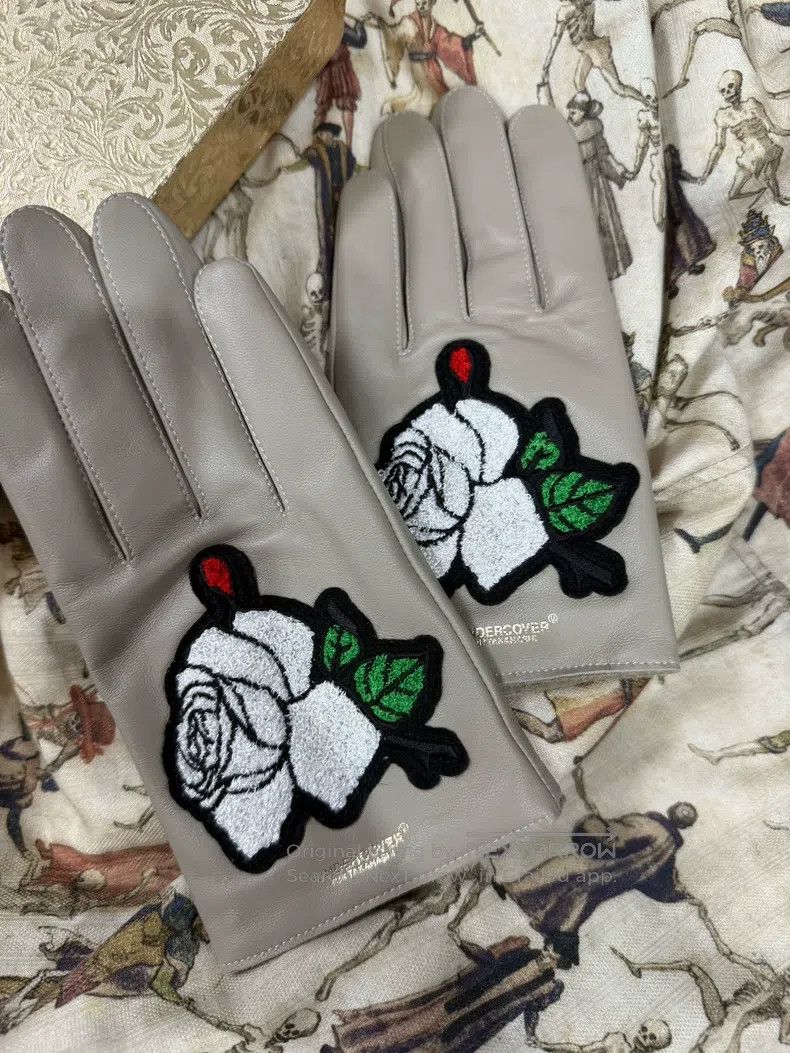 Undercover Undercover Rose Leather Gloves Size ONE SIZE - 2 Thumbnail