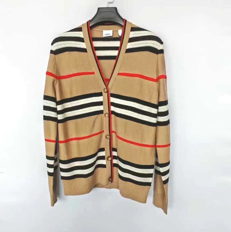 Burberry Burberry Spring Autumn Wool Striped Cardigan Size S / US 4 / IT 40 - 1 Thumbnail