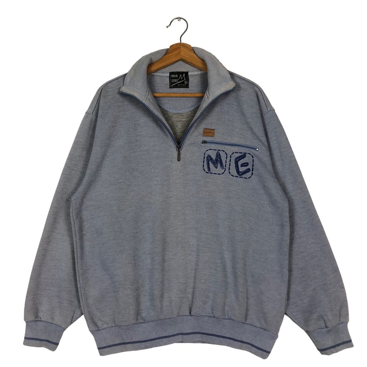 Japanese Brand 🔥Vtg Collar Sweatshirt Monade Esprit Japan Made Size US M / EU 48-50 / 2 - 11 Thumbnail
