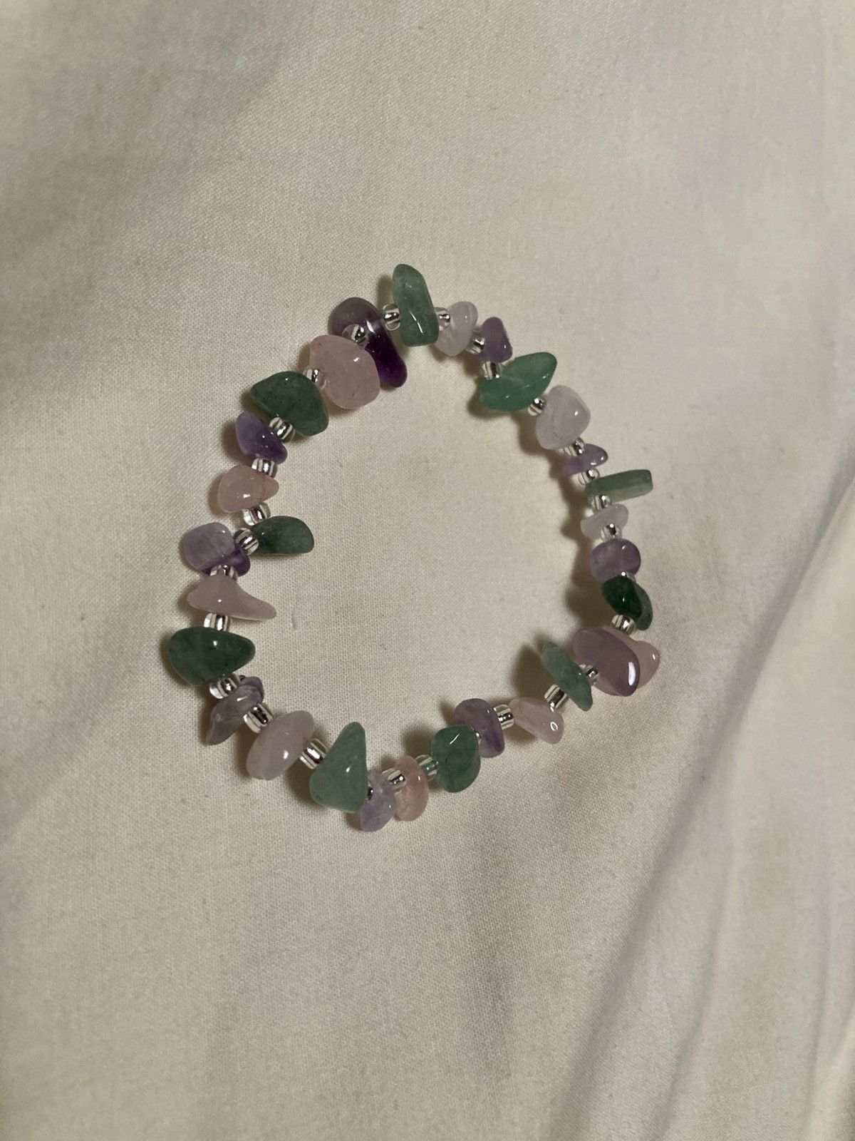 Other Rose quartz, Amethyst and green adveturine bracelet Size ONE SIZE - 1 Preview