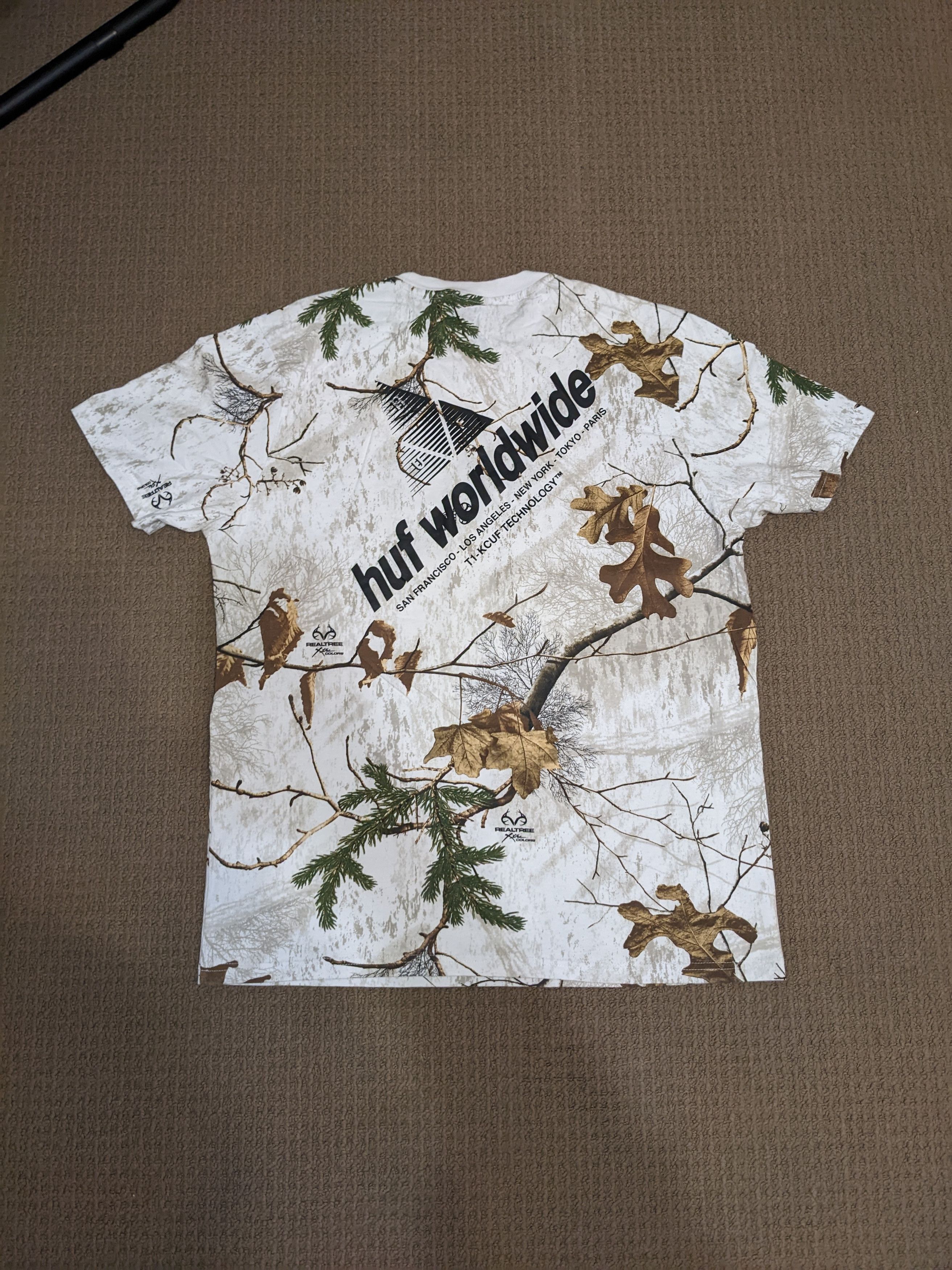 Huf HUF White plants T shirt Size US L / EU 52-54 / 3 - 3 Thumbnail