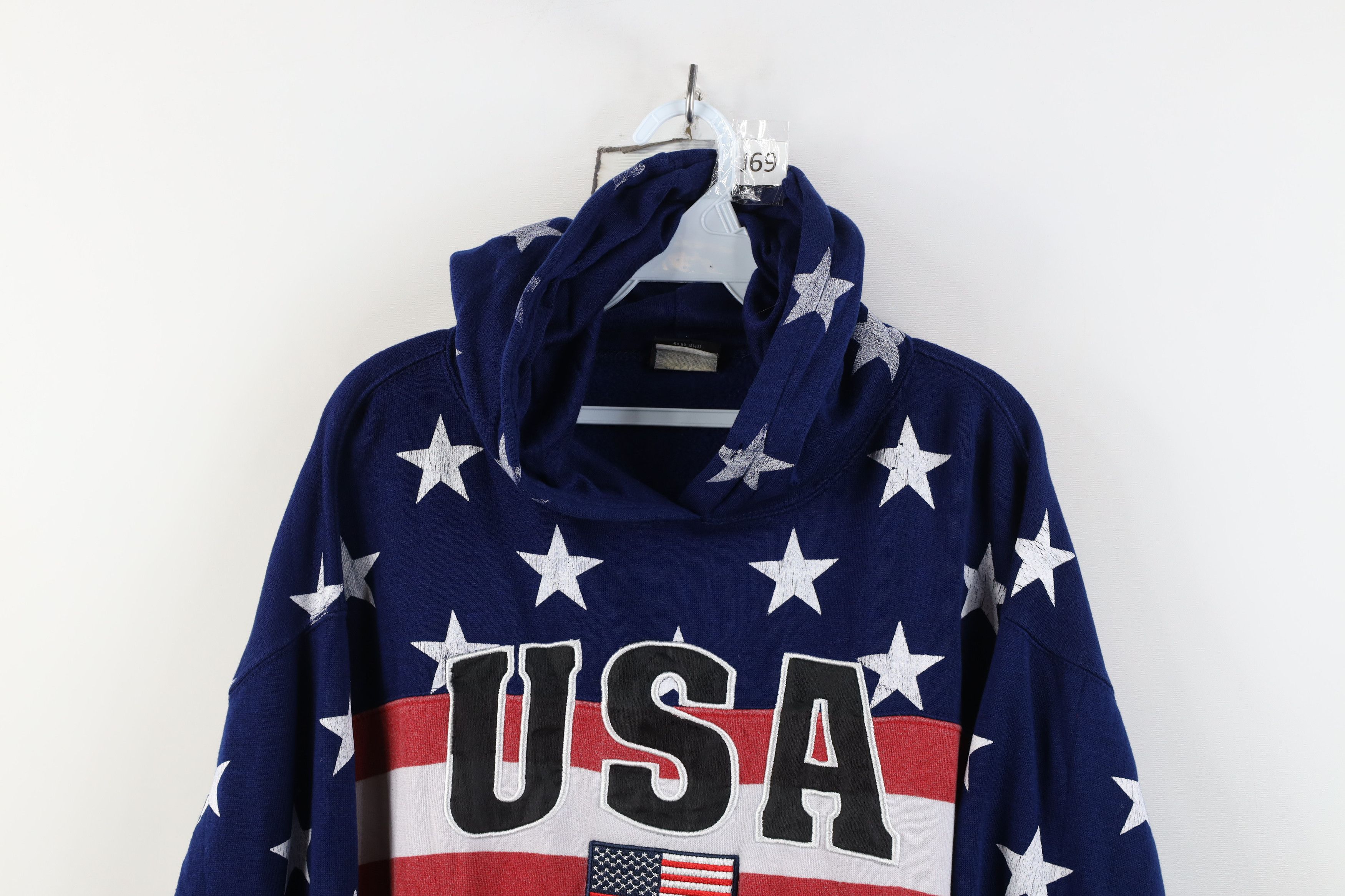 Vintage Vintage 90s Y2K Streetwear USA Flag Washington DC Hoodie Size US L / EU 52-54 / 3 - 2 Thumbnail