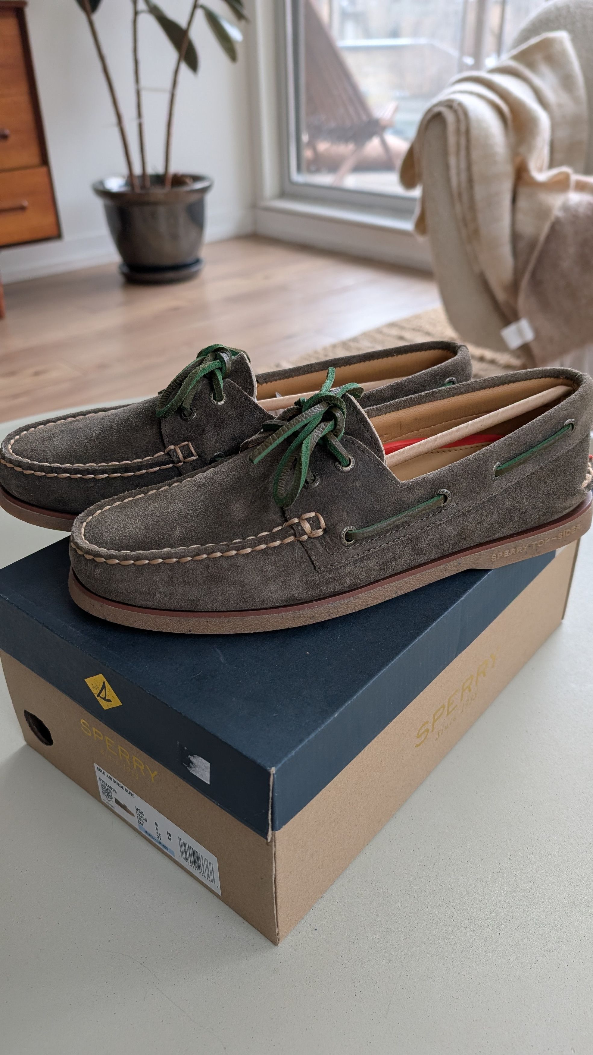 Sperry Brand New Sperry Gold Cup A/O Suede Olive - 9 Size US 9 / EU 42 - 2 Thumbnail