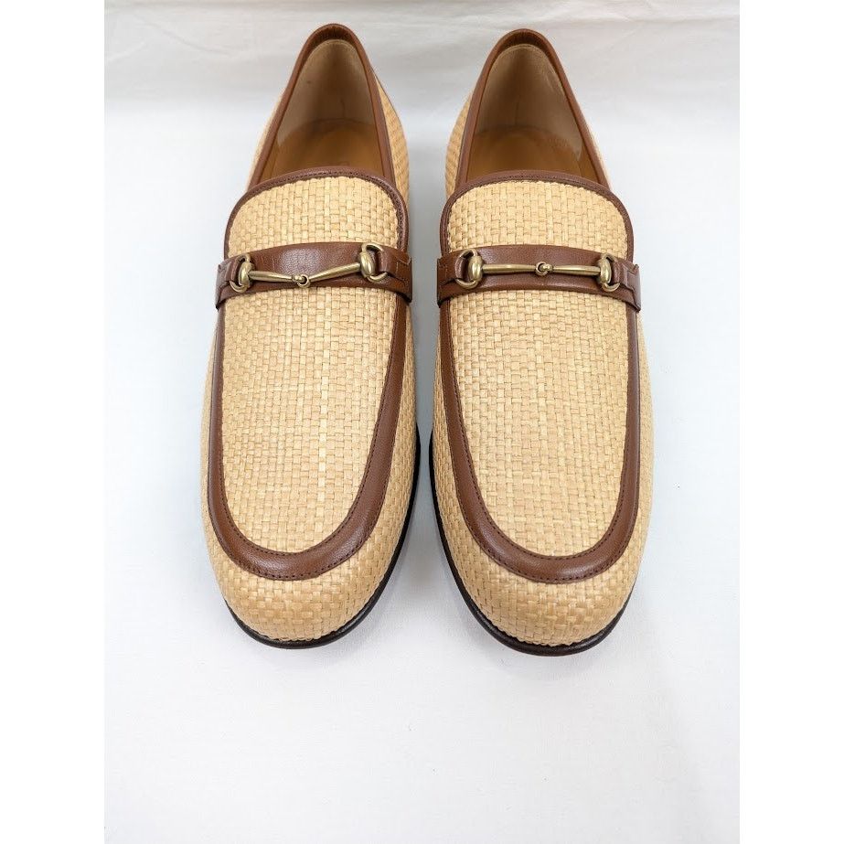 Gucci o1rshd1 Horsebit Buckle Loafers in Beige/Brown Size US 11.5 / EU 44-45 - 14 Thumbnail