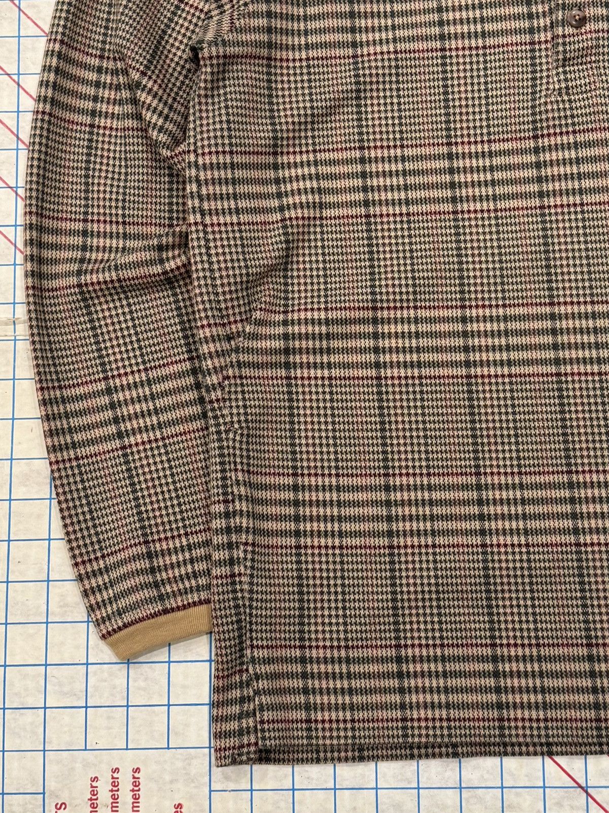 Lands' End Vintage Lands End Long Sleeve Polo Shirt Brown Checkered Size US M / EU 48-50 / 2 - 4 Thumbnail