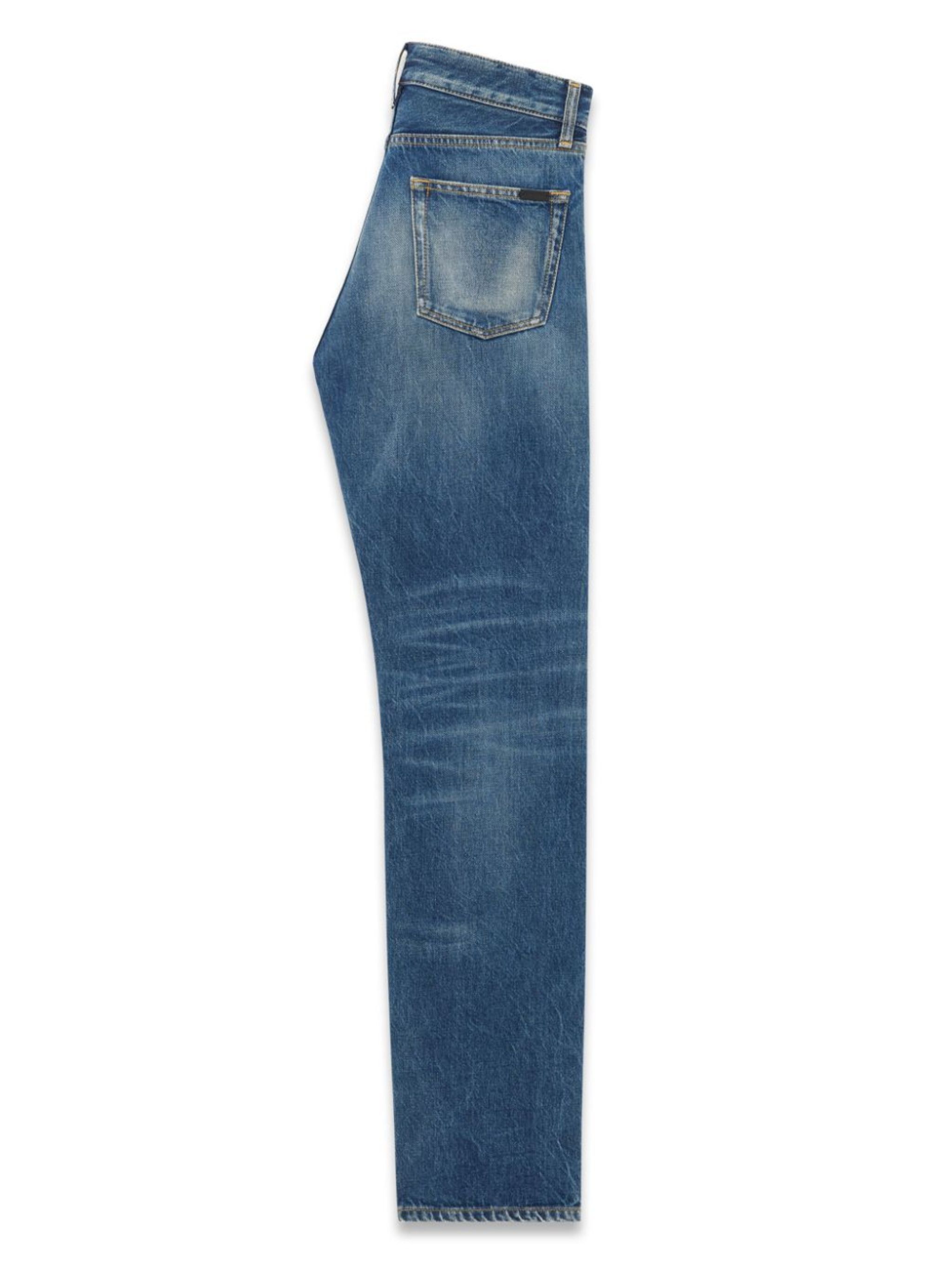 Saint Laurent Paris o1s1wg111124 Straight-leg Jeans Deauville Denim Beach Blue Size US 28 / EU 44 - 2 Thumbnail
