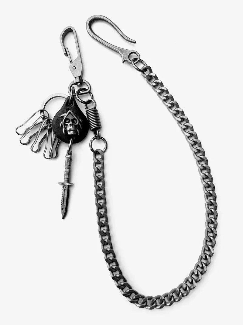 Japanese Brand × Vintage Vintage Keychain Jeans Chain Skull Dagger Belt Chain Size ONE SIZE - 4 Thumbnail