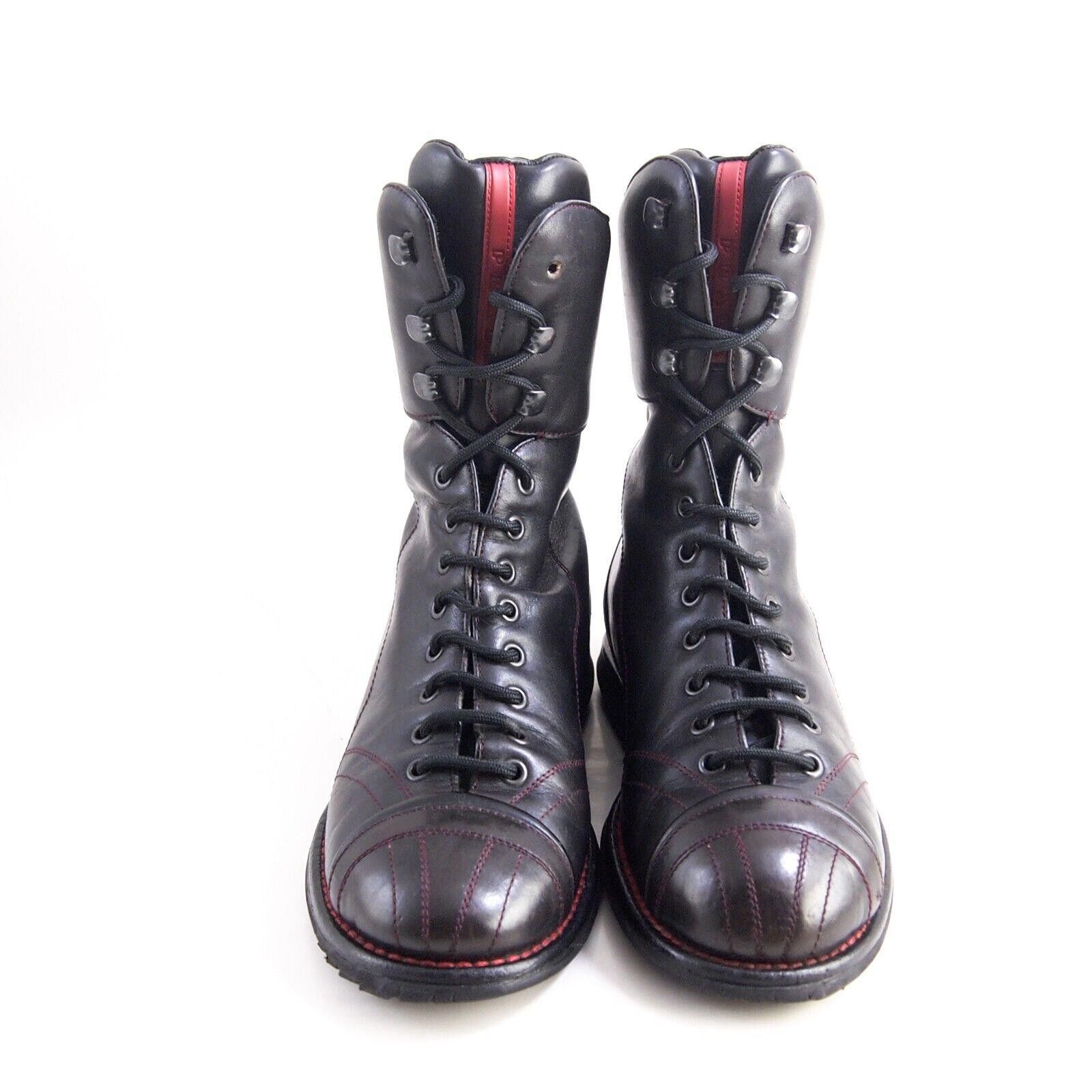 Prada Prada Boots 4482 Brown Leather Womens US 7.5 EU 37.5 Size US 7.5 / IT 37.5 - 3 Thumbnail