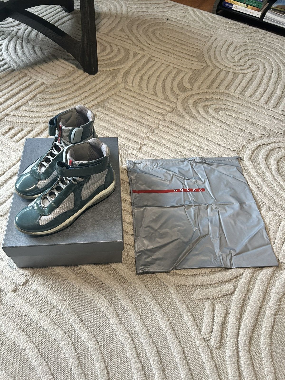 Prada Prada Americas Cup High Blue Lagoon/Silver Size US 7 / EU 40 - 2 Thumbnail