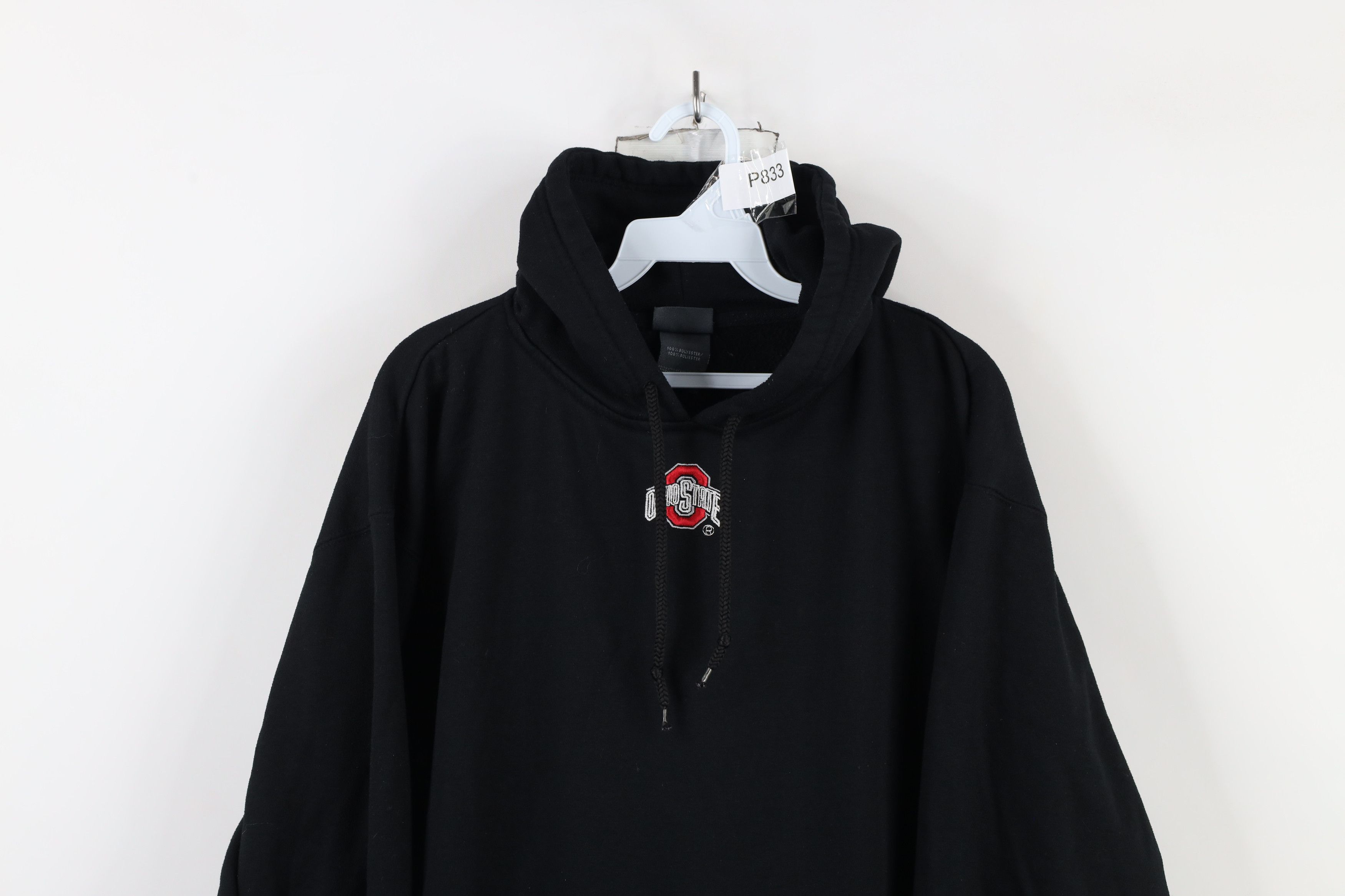 Vintage Vintage 90s Ohio State University Hoodie Sweatshirt Black Size US L / EU 52-54 / 3 - 2 Thumbnail