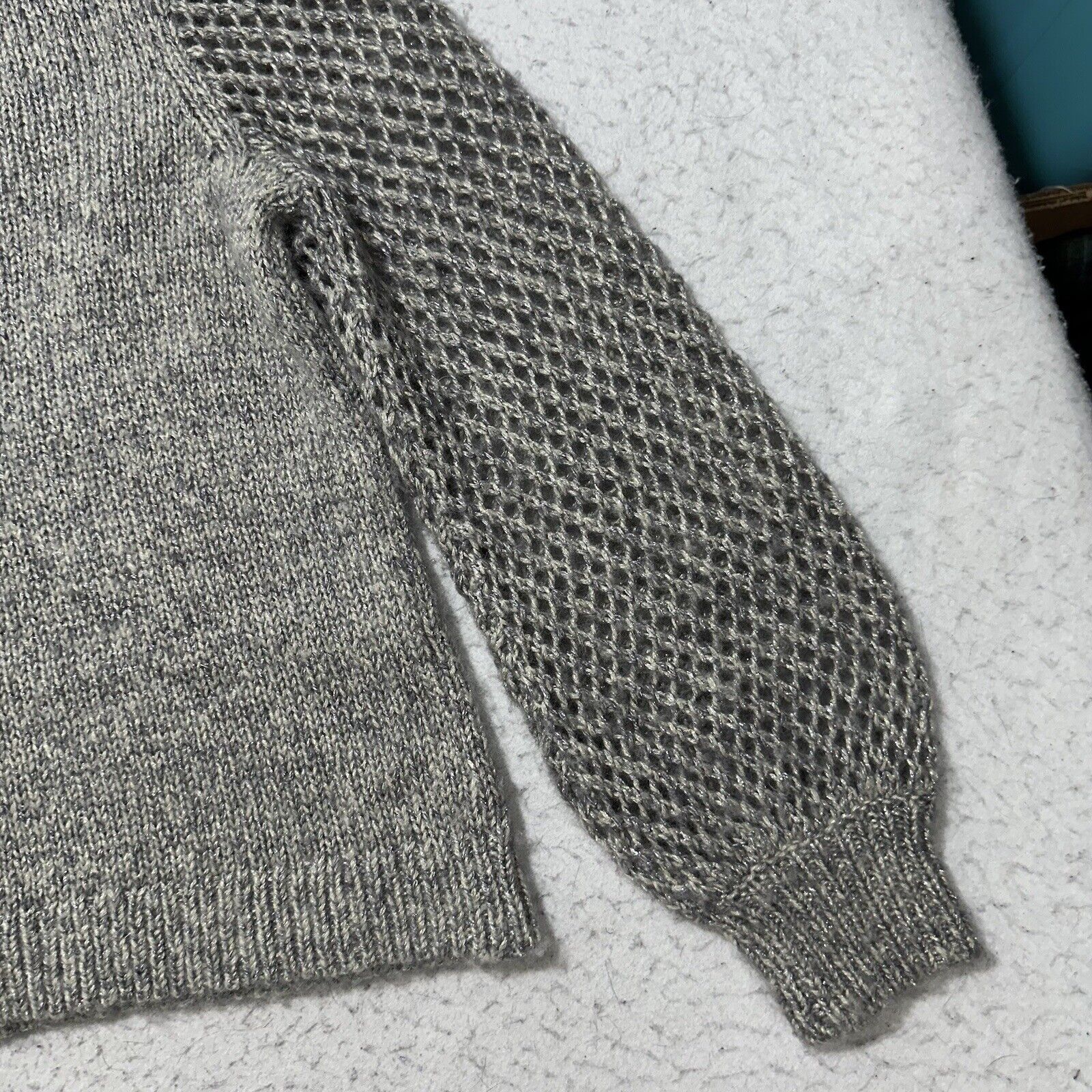 Tommy Bahama Tommy Bahama Small Wool Sweater Sparkle Open Knit Sleeve Size S / US 4 / IT 40 - 13 Thumbnail