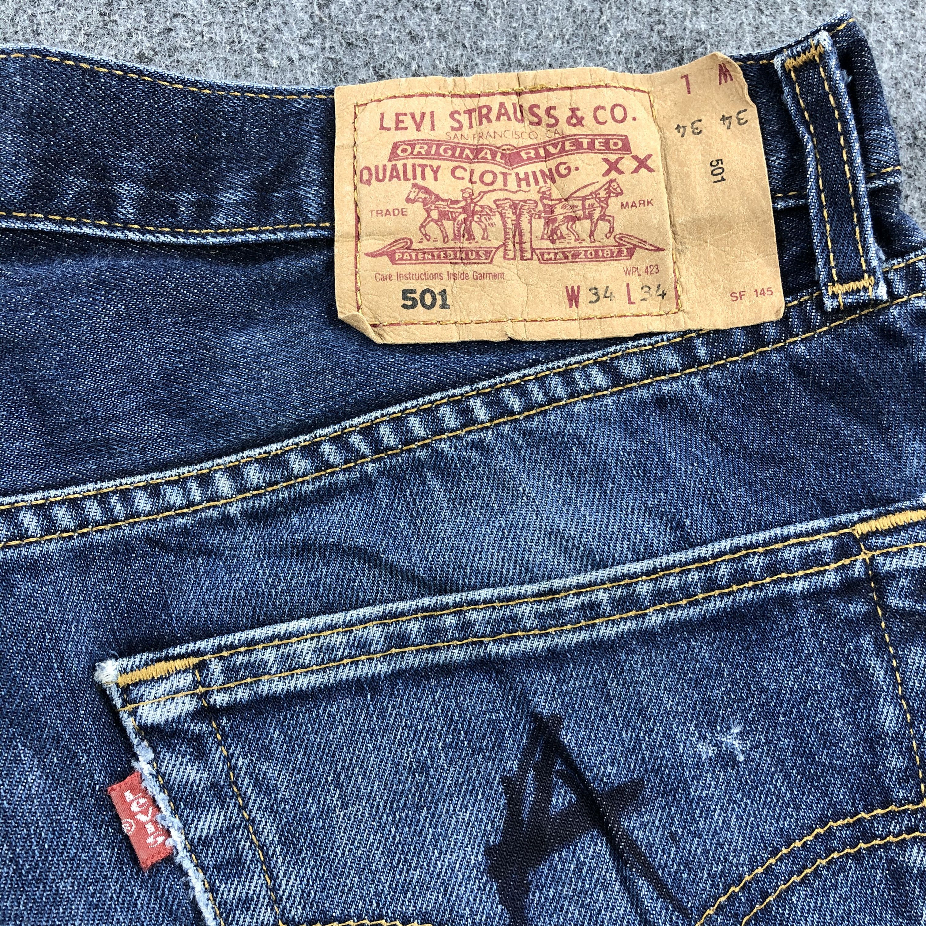 Levi's Vintage 90s Levis 501 Denim Jeans-JM939 Size US 33 - 6 Thumbnail