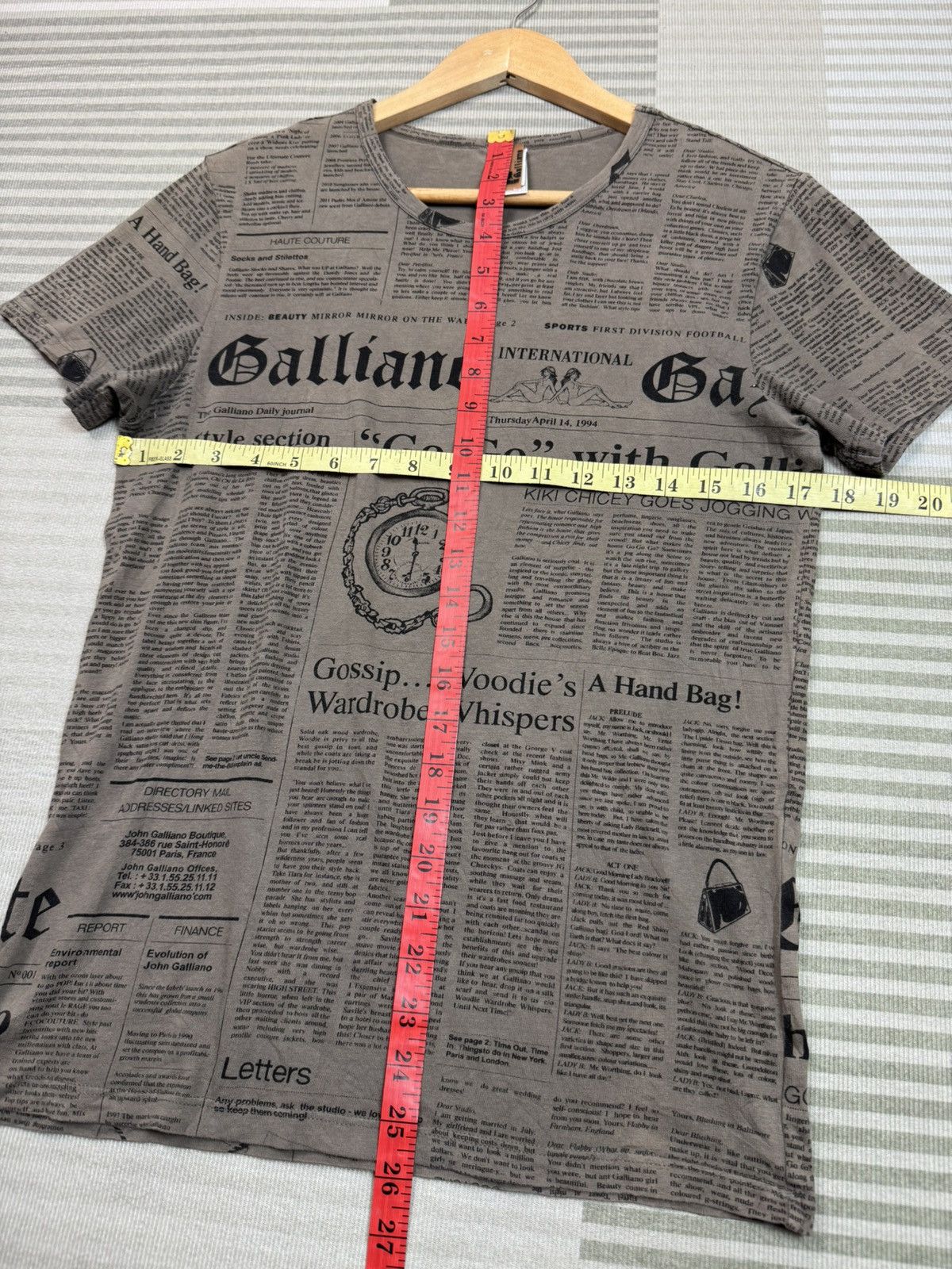 John Galliano Newspaper Shirt