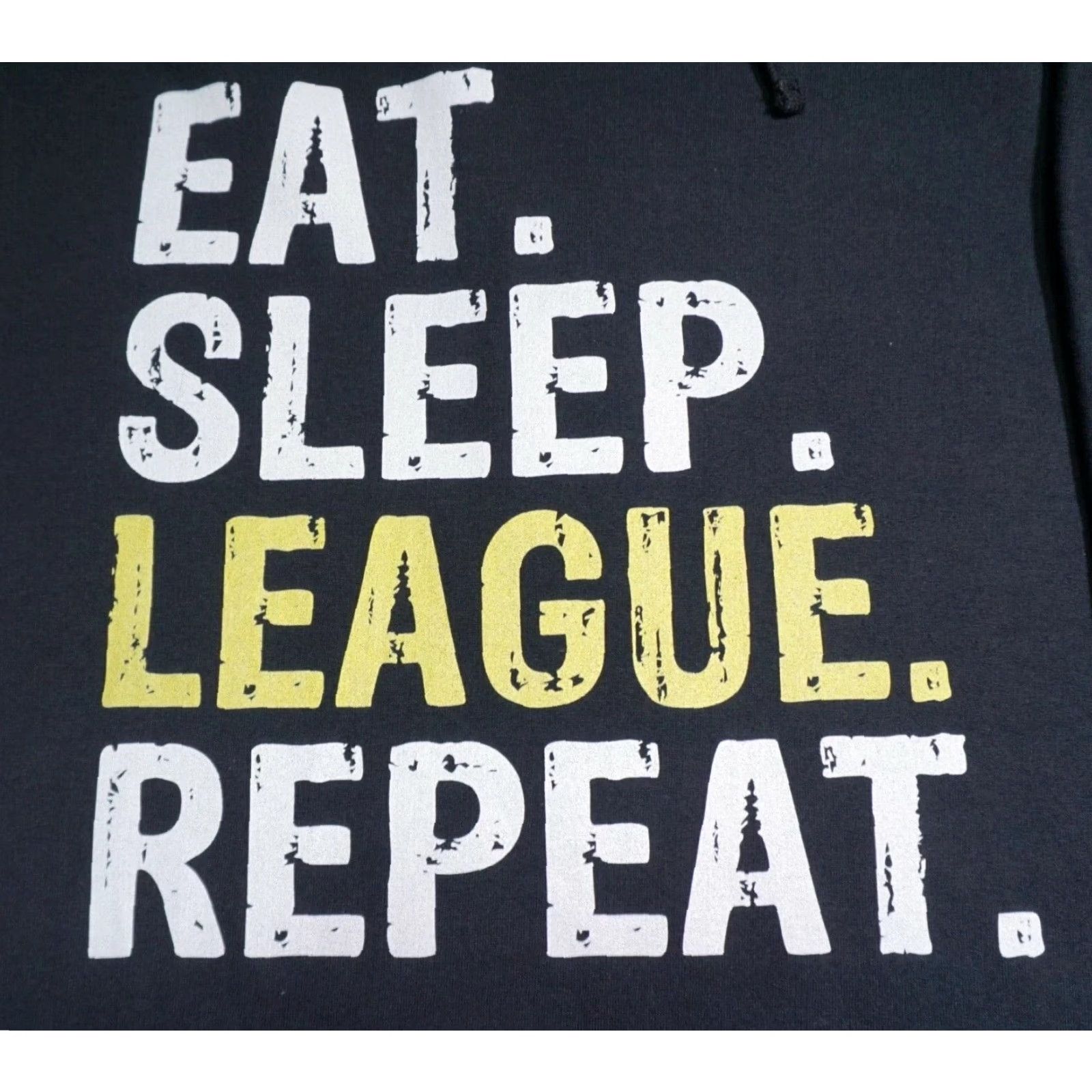 Port & Company EAT. SLEEP. LEAGUE. REPEAT Men XL Fantasy Football Pullover Hoodie NEW Size US XL / EU 56 / 4 - 3 Thumbnail