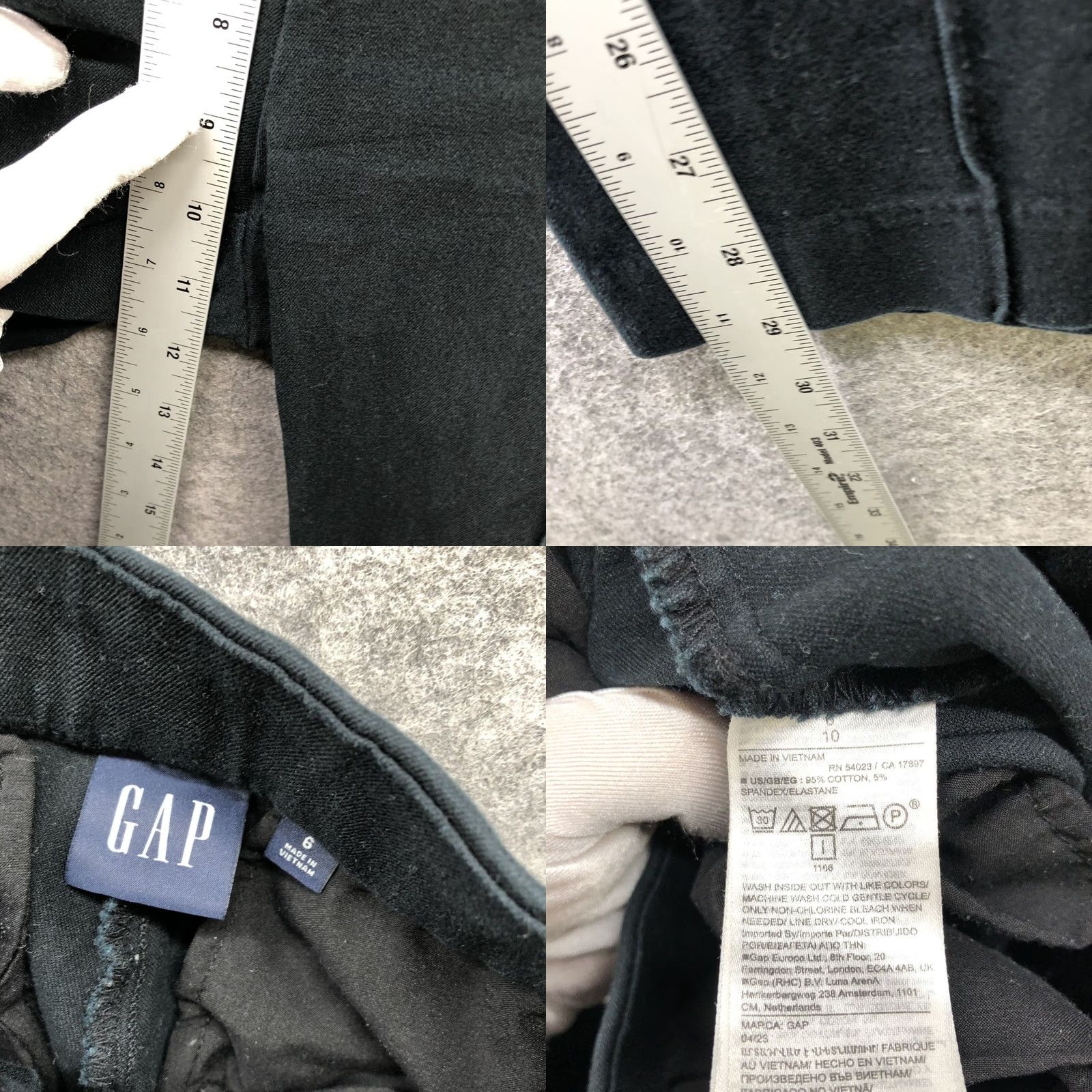 Gap Gap Pants Womens Size 6 Black Flared 29in Inseam Bi-Stretch Rise 10" Seamed Khakis Stretch Denim Slacks Casual Size 28" / US 6 / IT 42 - 8 Thumbnail