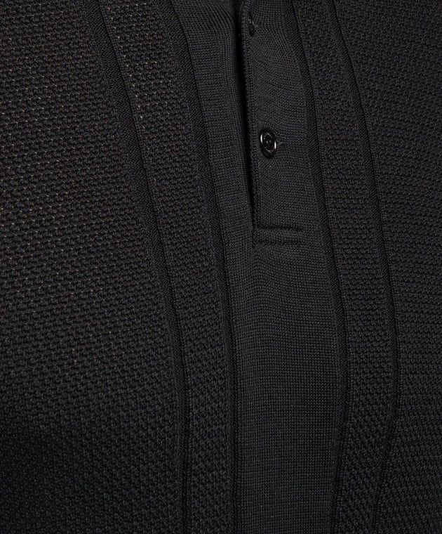 Brunello Cucinelli o1w1db10725 Knit Polo Shirt in Black Size US S / EU 44-46 / 1 - 5 Thumbnail