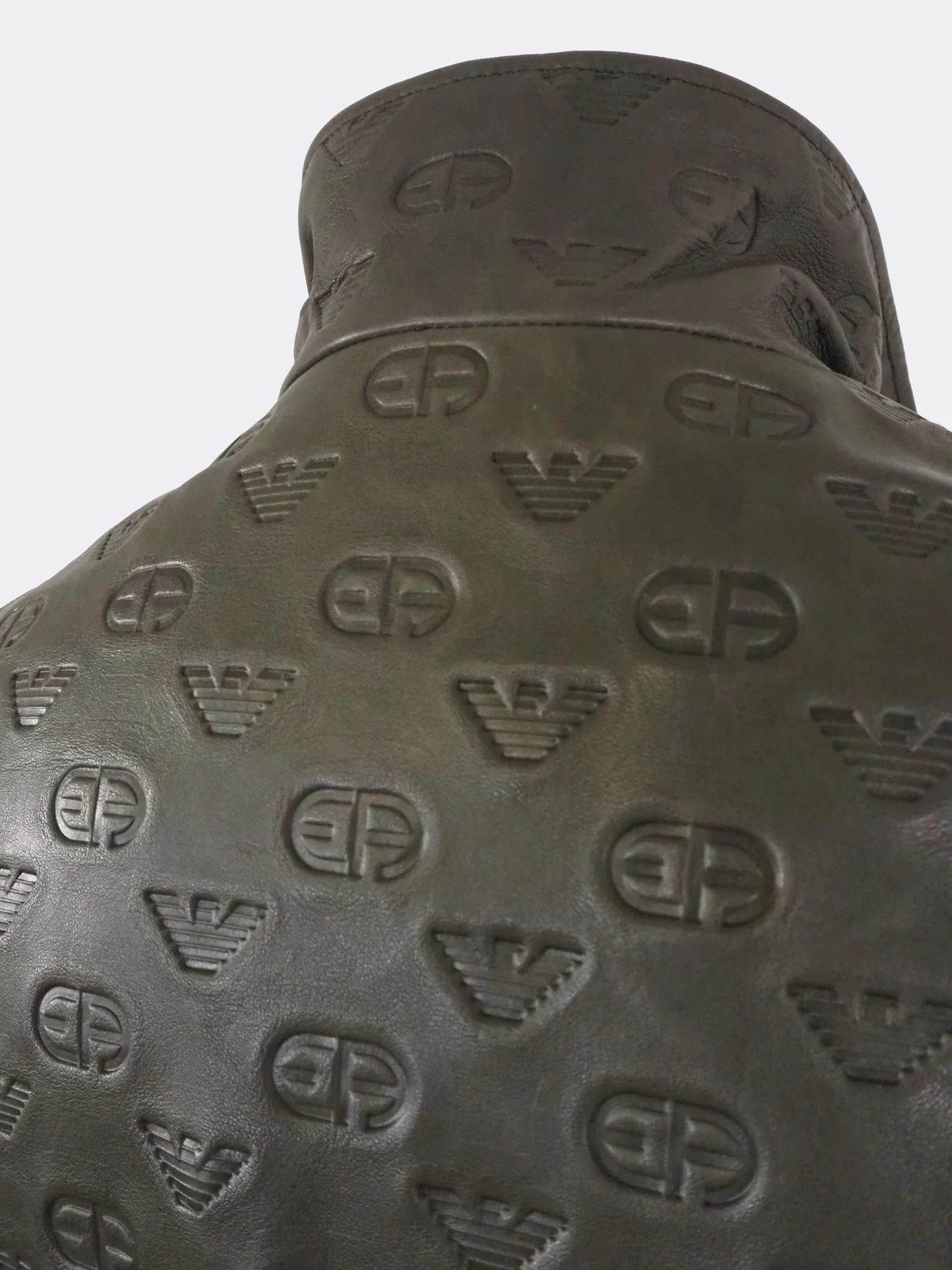 Emporio Armani Reversible Logo Embossed Lambskin Nappa Leather BomberJacket Size US M / EU 48-50 / 2 - 6 Thumbnail