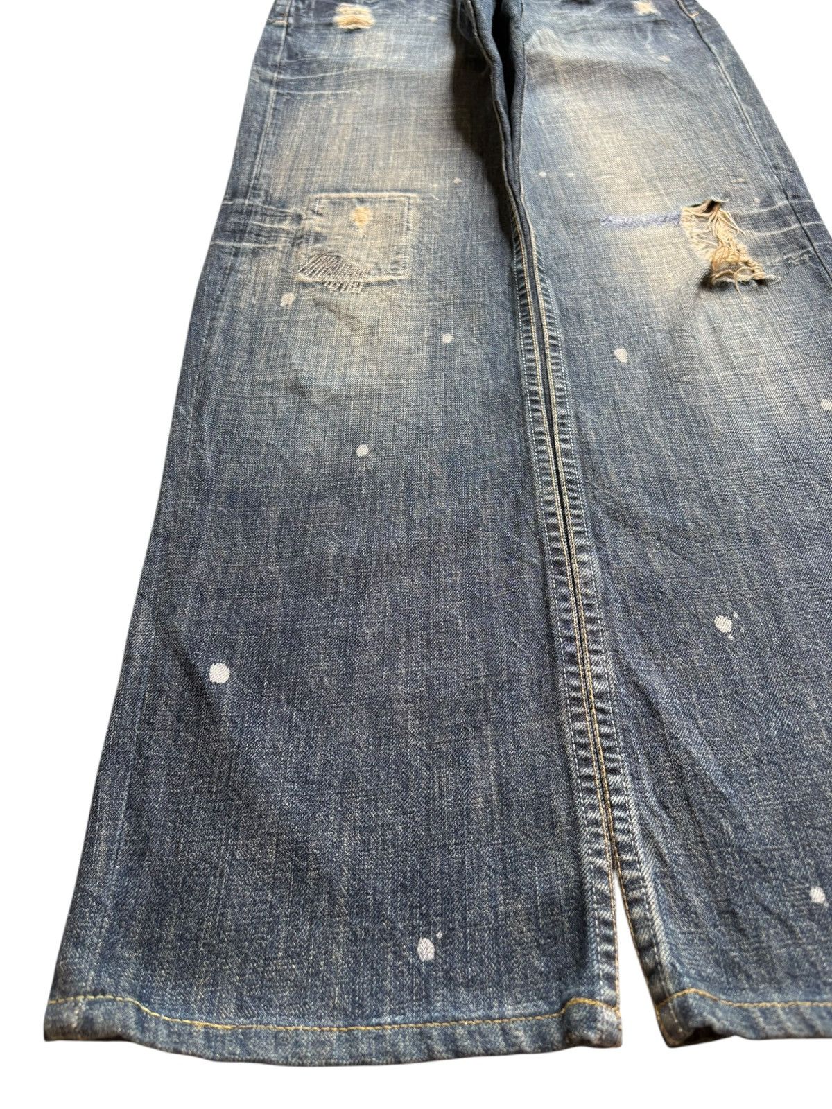 Other Vintage 575 Painted Mud Wash Patch Distress Baggy Jeans Size US 29 - 6 Thumbnail
