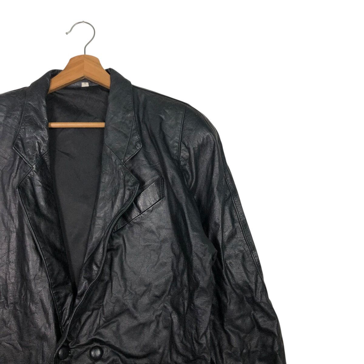 Japanese Brand 🔥VINTAGE WORK LEATHER JACKET UNBRANDED ISSEY MIYAKE Size US M / EU 48-50 / 2 - 8 Thumbnail