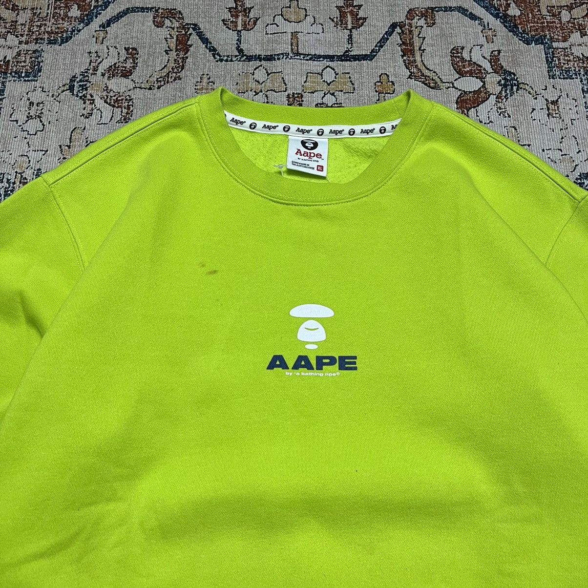 Aape × Bape A Bathing Ape Neon Green Sweatshirts Size US XL / EU 56 / 4 - 4 Thumbnail