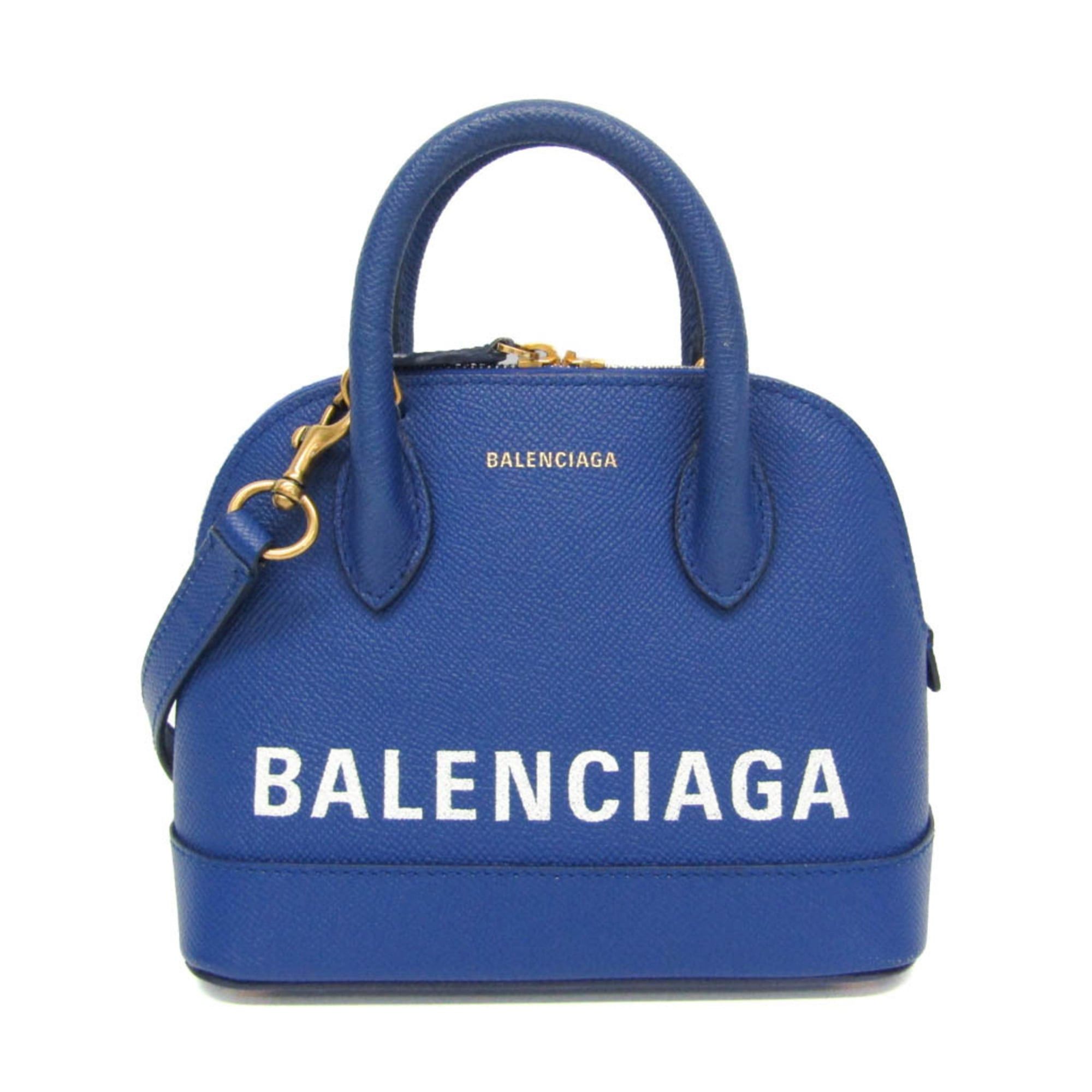 Balenciaga Balenciaga VILLE Top Handle XXS 550646 Women's Leather Handbag,Shoulder Bag Blue Size ONE SIZE - 1 Thumbnail
