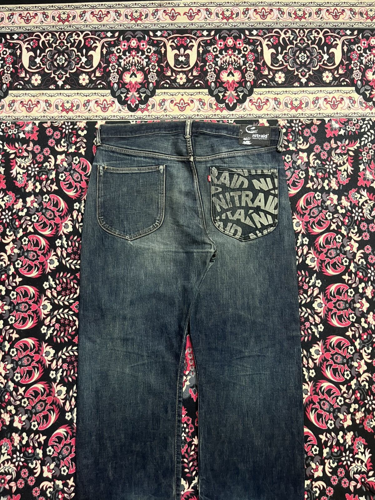 Evisu ⚡️Selvedge⚡️Vintage Japan Brand Nitraid Dark Blue Loose Jeans Size US 37 - 9 Thumbnail