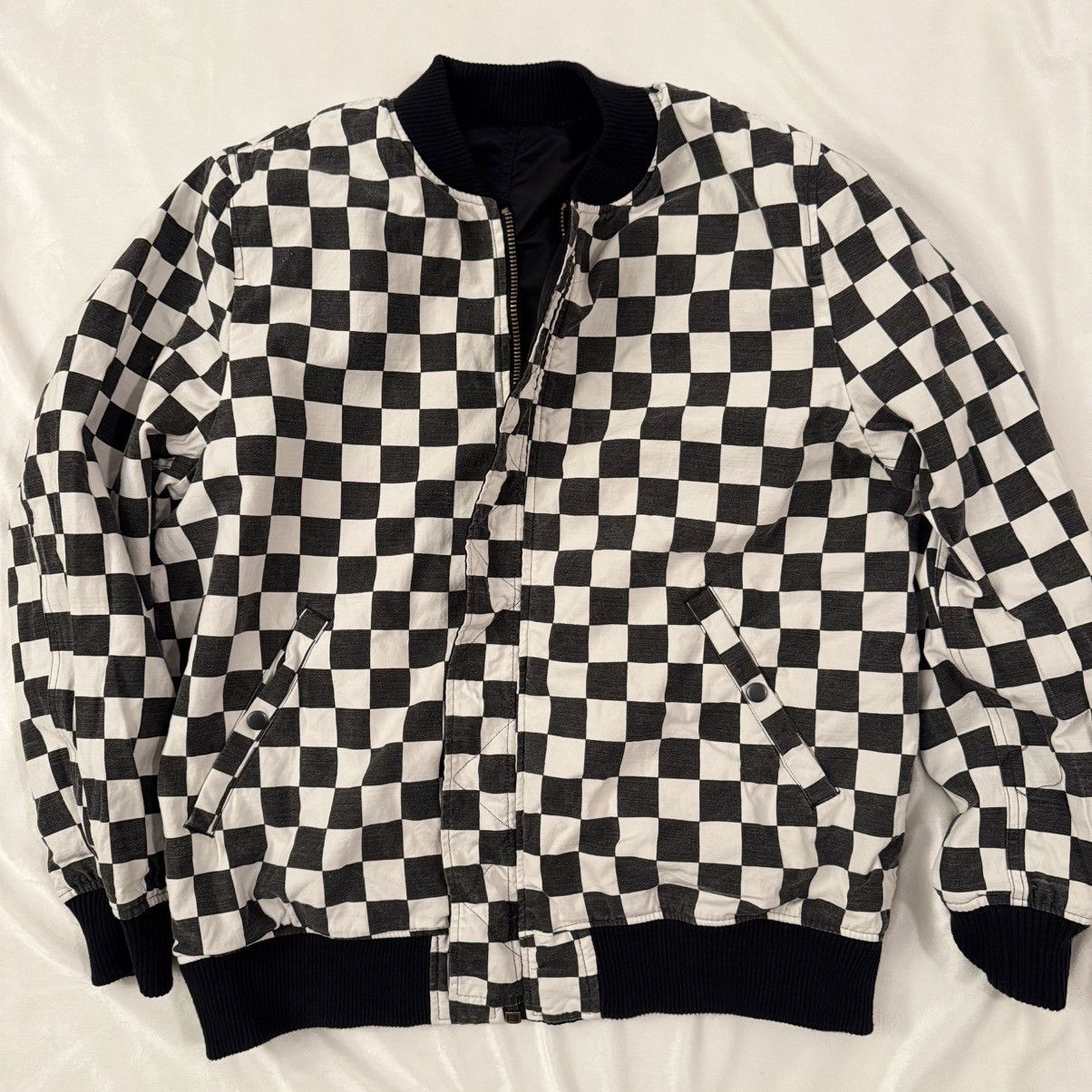 Supreme Supreme Reversible Checkered MA-1 Bomber Jacket Size US XL / EU 56 / 4 - 3 Thumbnail
