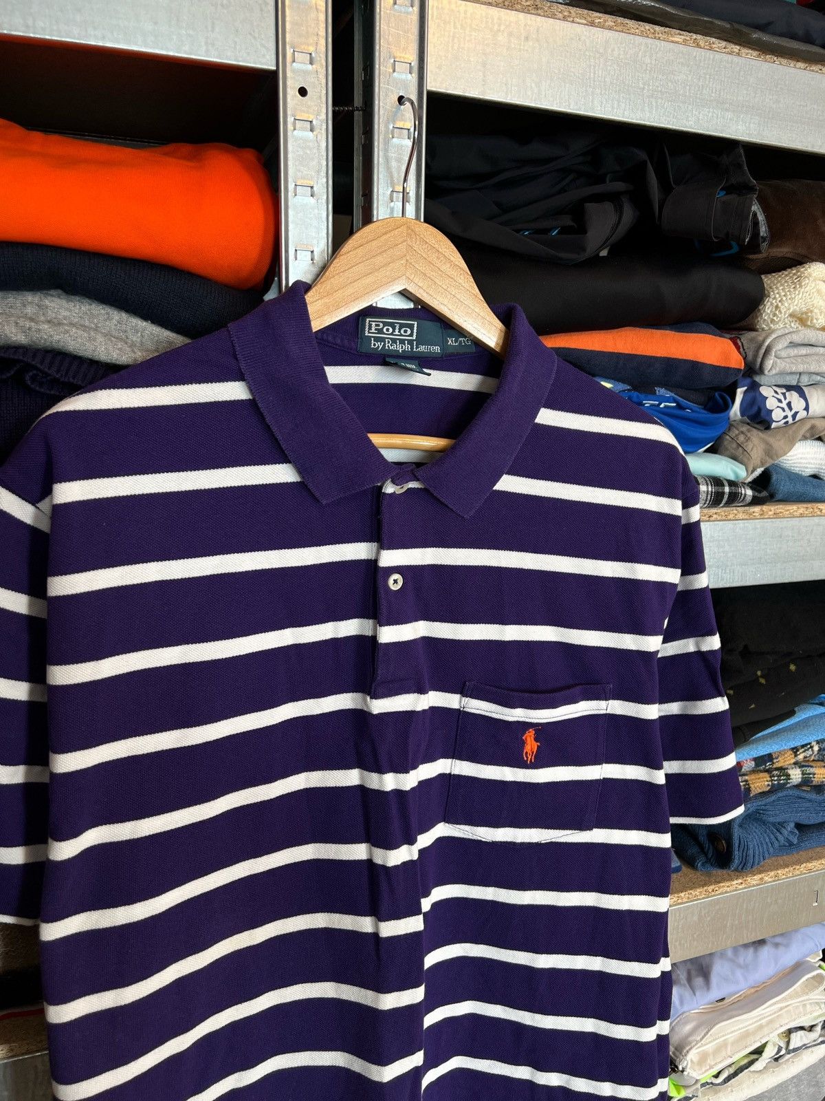 Polo Ralph Lauren × Ralph Lauren Vintage Polo Ralph Lauren Short Sleeve Striped T-Shirt Sz XL Size US XL / EU 56 / 4 - 2 Thumbnail