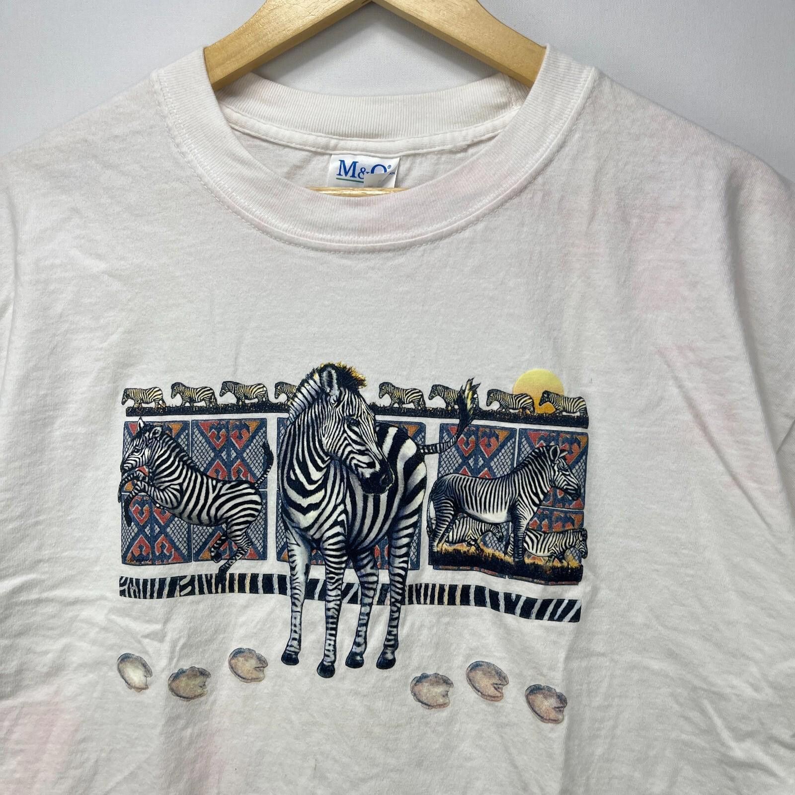 Vintage Vintage Zebra Horse Nature Animal T-Shirt Large Size US L / EU 52-54 / 3 - 2 Thumbnail