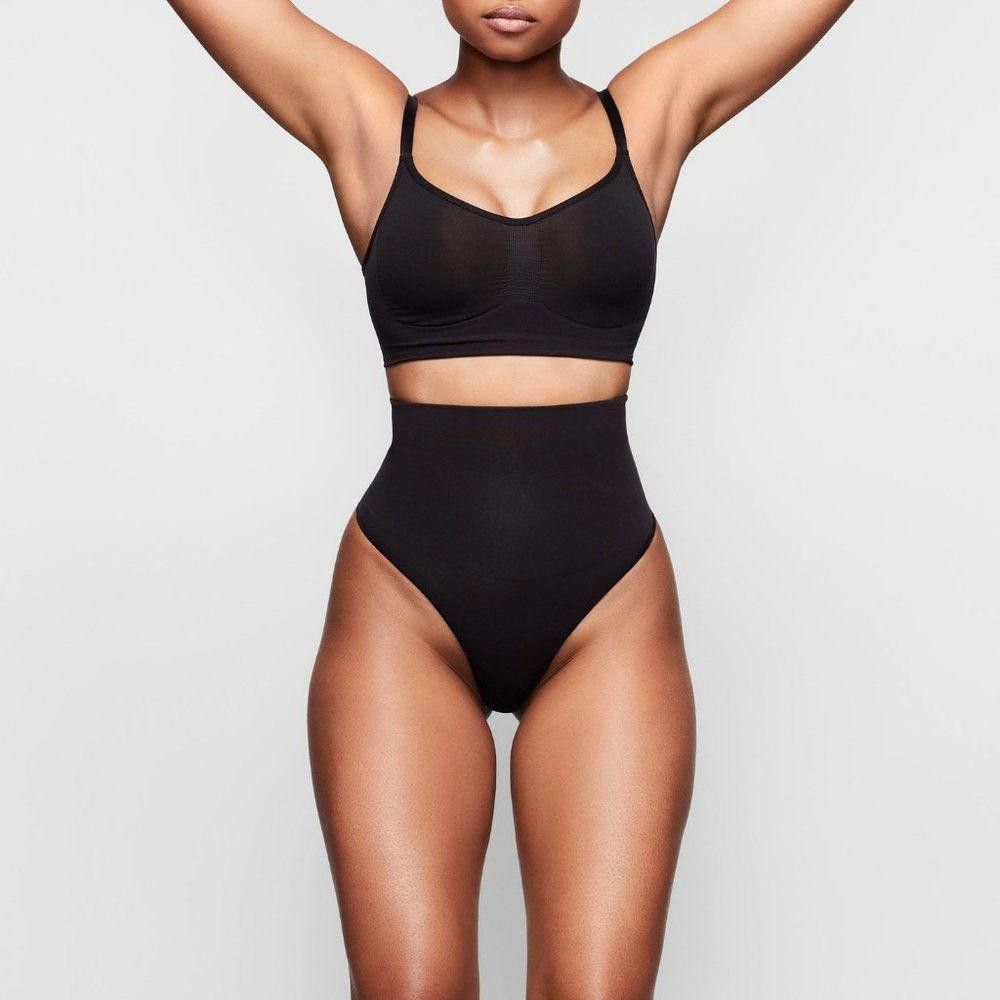 Designer CT1239a NWOT SKIMS CORE CONTROL THONG COLOR ONYX Size ONE SIZE - 2 Thumbnail