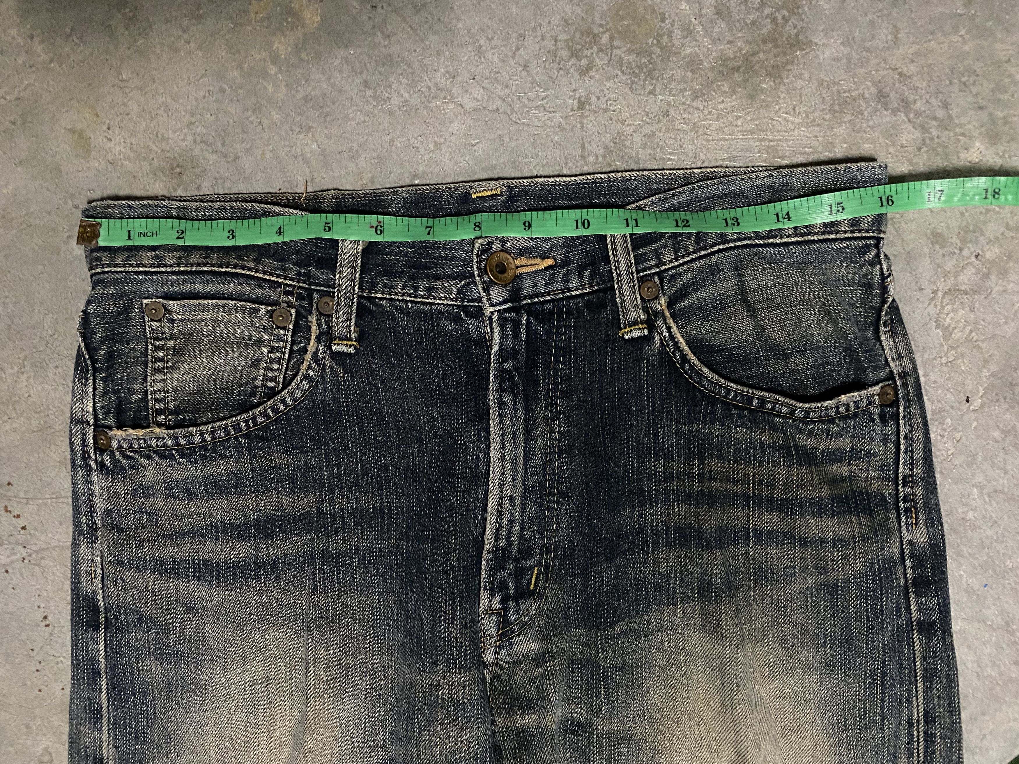 Edwin Vintage Edwin 505zx Mud Wash Selvedge Distressed Jeans Size US 32 / EU 48 - 20 Thumbnail