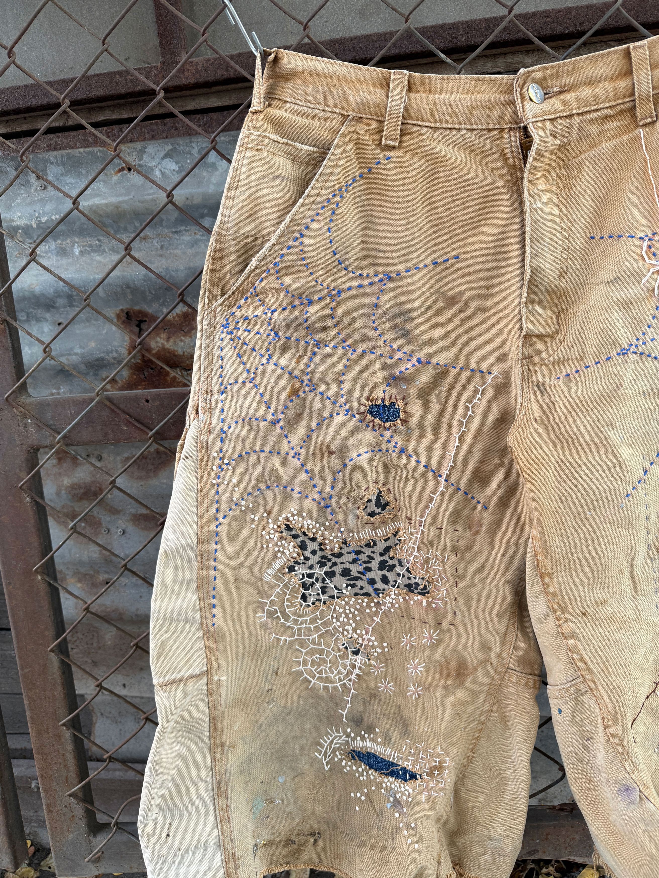 Japanese Brand Boro Patchwork Carhartt Carpenter Size US 33 - 21 Thumbnail