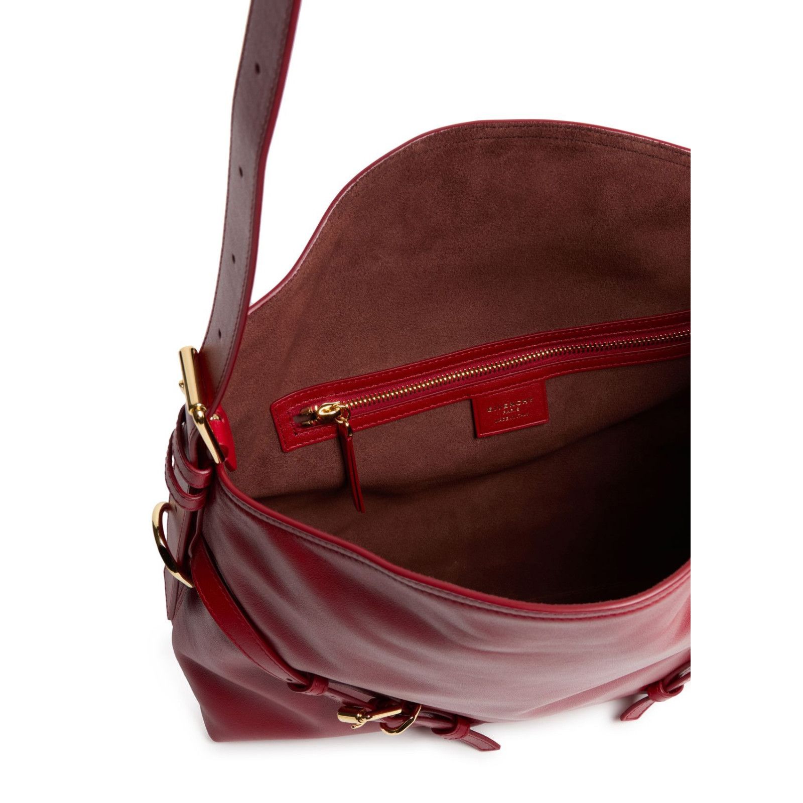 Givenchy GIVENCHY Voyou Medium Dark Red Leather Shoulder Bag New And Size ONE SIZE - 4 Thumbnail