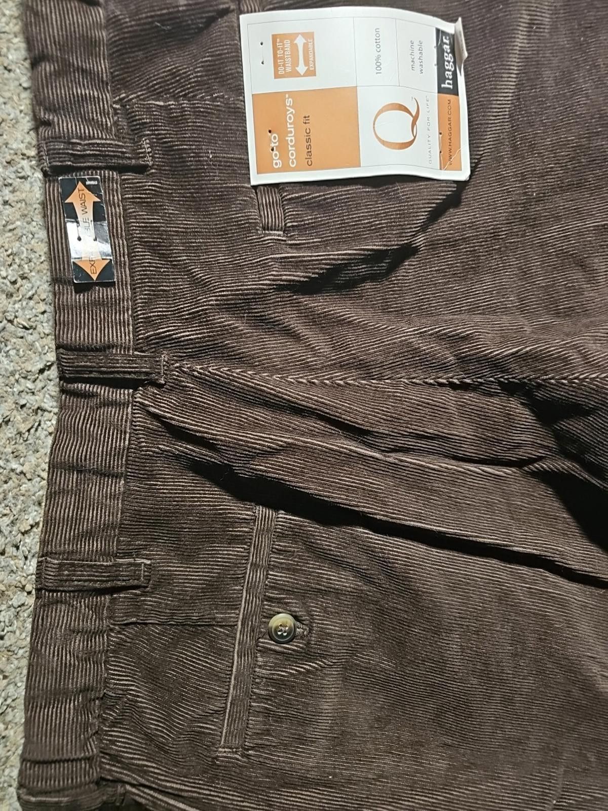 Haggar HAGGAR Q Quality For Life Brown Corduroy Pants 36x29 NWT NWD Size US 36 / EU 52 - 7 Thumbnail