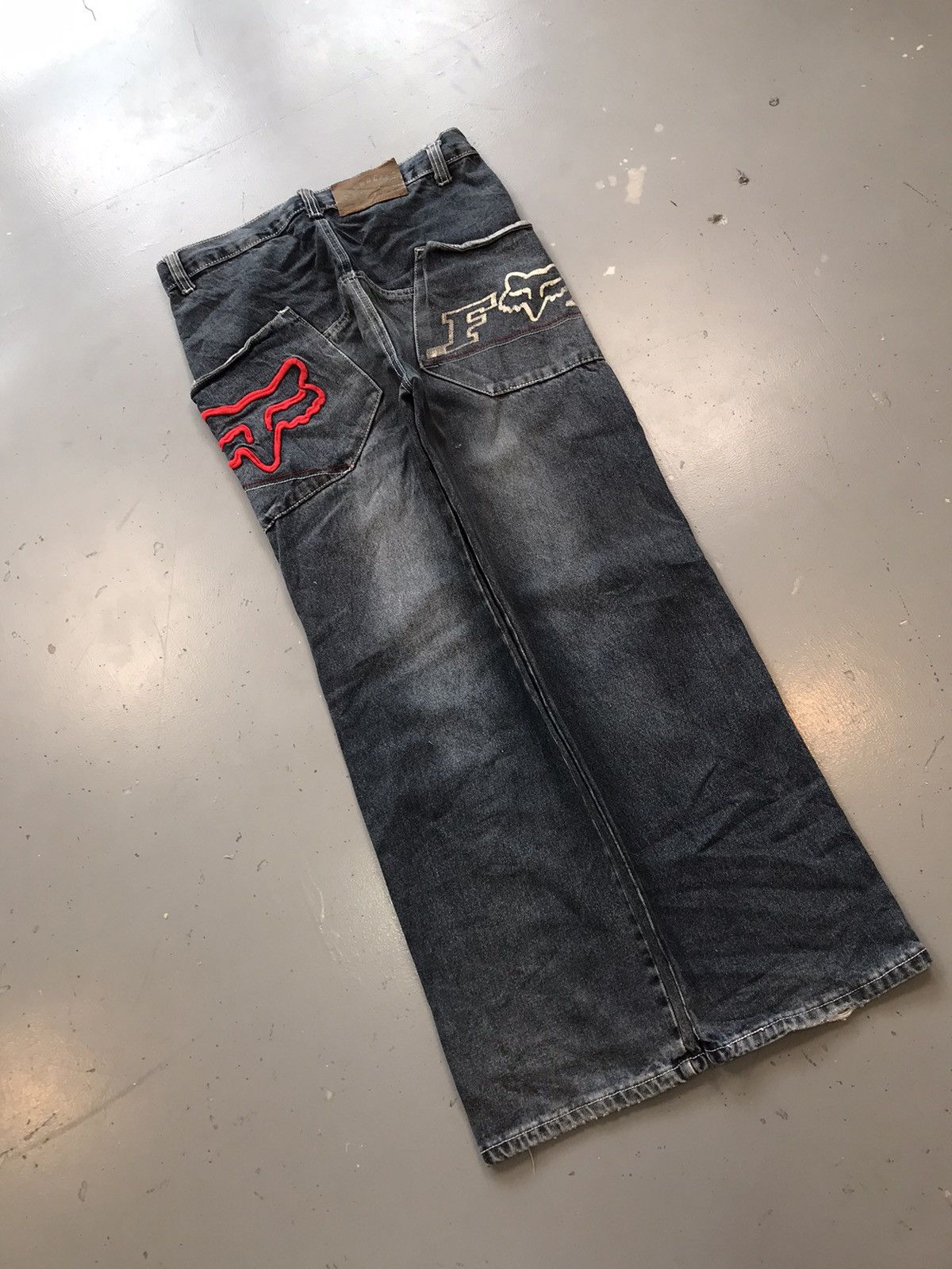 JNCO × Southpole × Vintage Vintage Y2K fox racing printed SpellOut denim pant Size US 32 / EU 48 - 3 Thumbnail