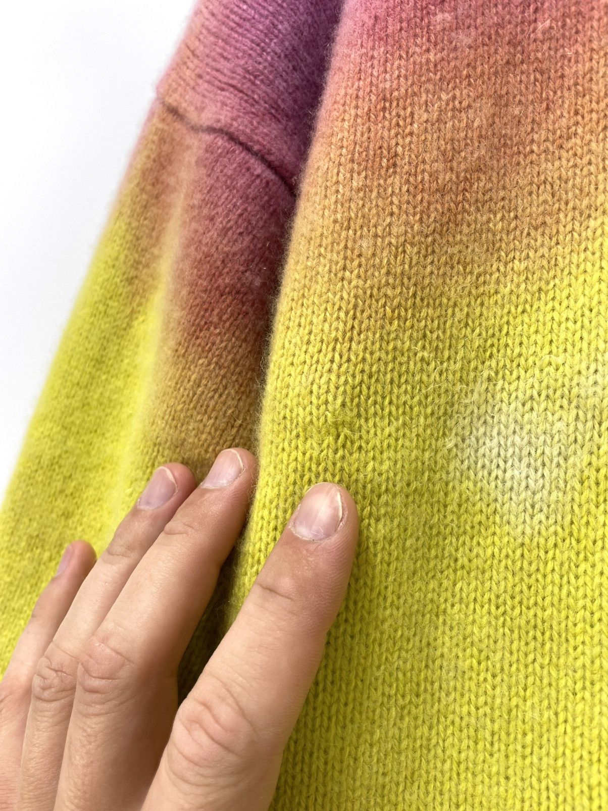 Amiri AMIRI Oversized Tie-Dye / Rainbow Cashmere Cardigan - Size S Size S / US 4 / IT 40 - 10 Thumbnail