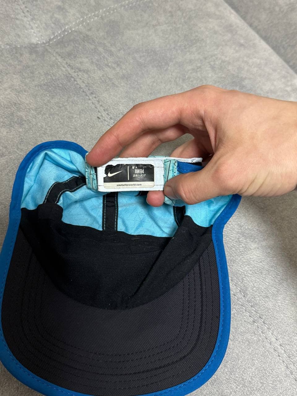 Nike Vintage Nike Reflective Swoosh Drill cap hat blue Size ONE SIZE - 7 Thumbnail