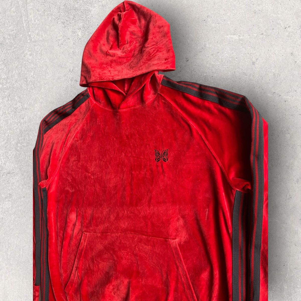 Needles Needles Red Velour Track Hoodie Size US L / EU 52-54 / 3 - 1 Thumbnail