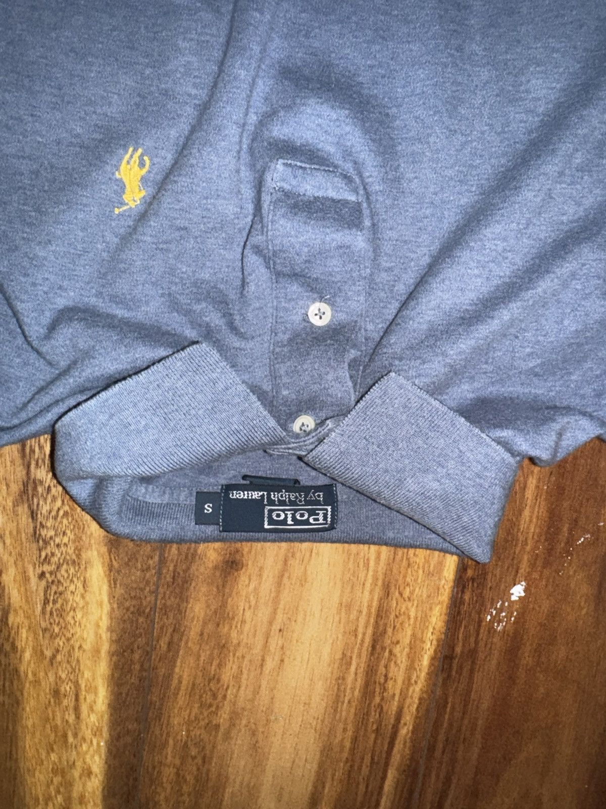 Polo Ralph Lauren Polo Ralph Lauren Men's Grey and Yellow Polo-shirts Size US M / EU 48-50 / 2 - 2 Thumbnail