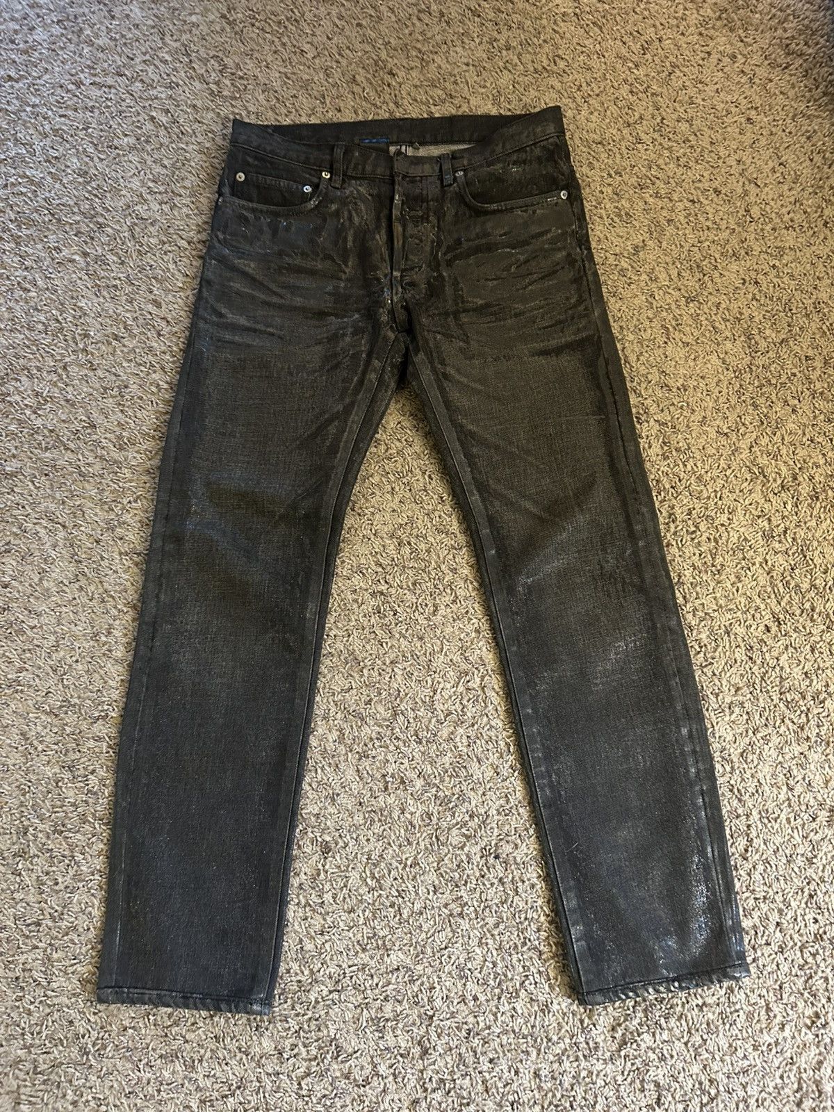 Dior Homme AW03 Waxed “Luster” Jeans by Hedi Slimane