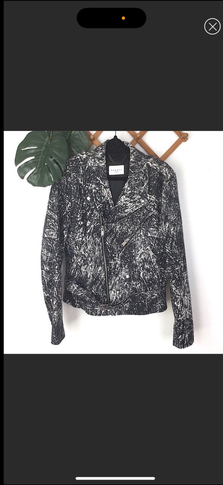 Sandro Sandro Thrasher Moto Jacket Graphic Medium Size US M / EU 48-50 / 2 - 2 Thumbnail