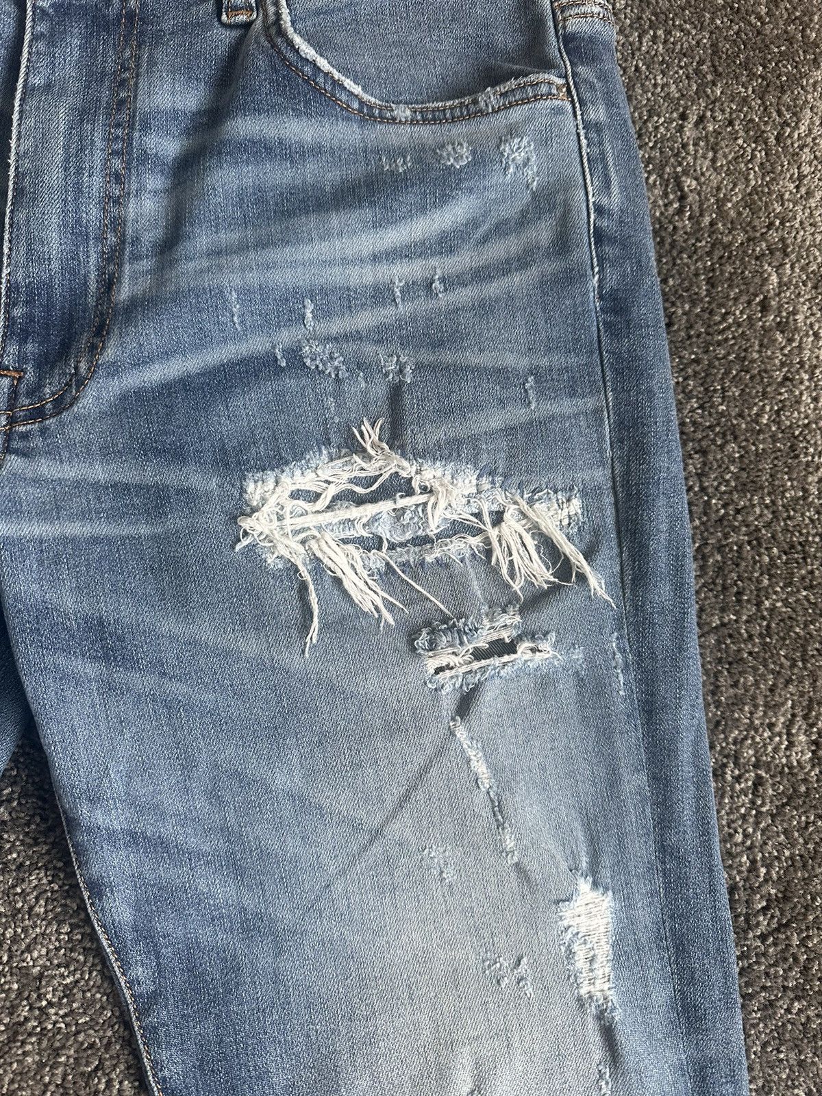 Amiri Amiri Indigo Distressed Jeans Size US 34 / EU 50 - 5 Thumbnail