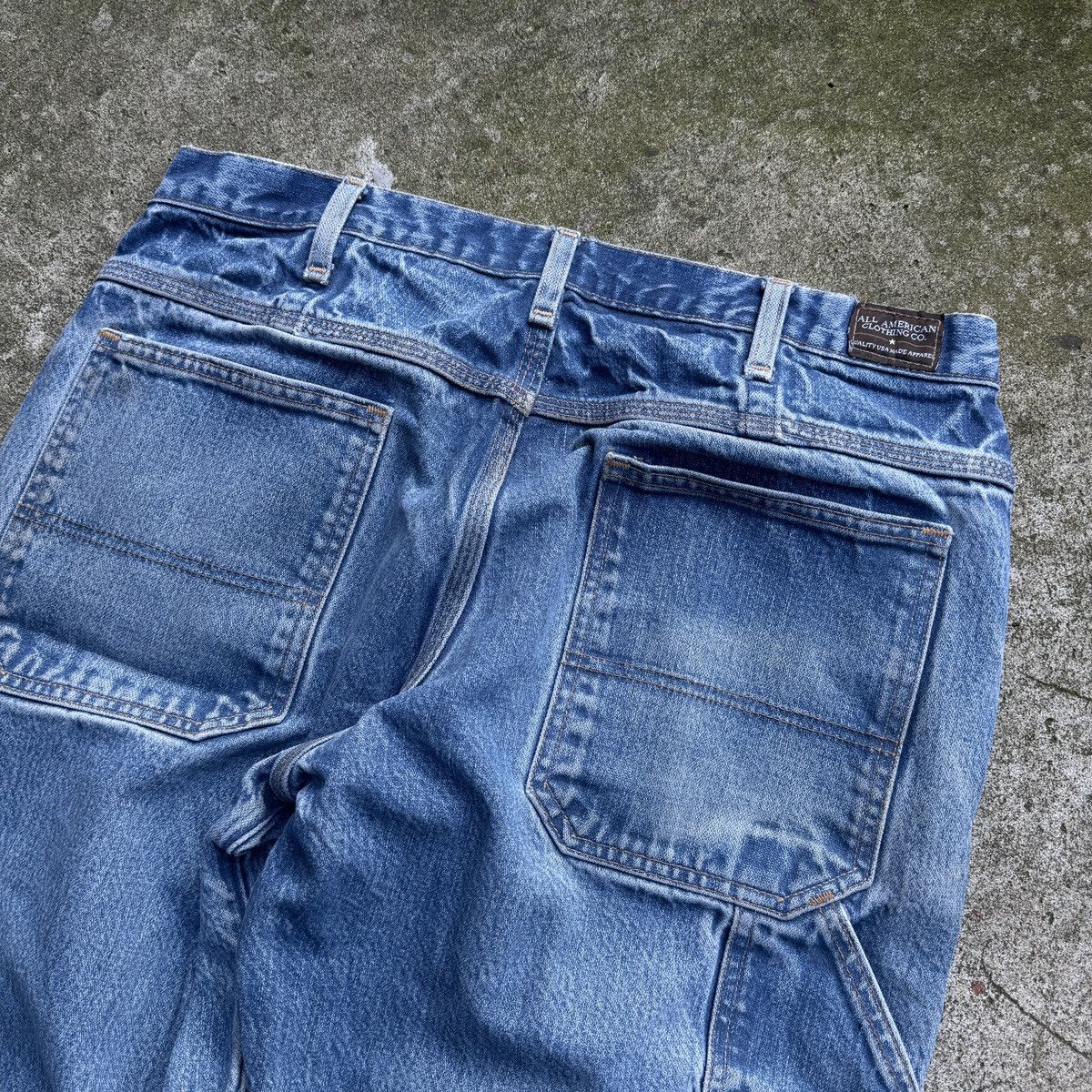 Vintage Sun Faded Thrashed Workwear Jeans ERD Grunge Distressed Size US 34 / EU 50 - 7 Thumbnail