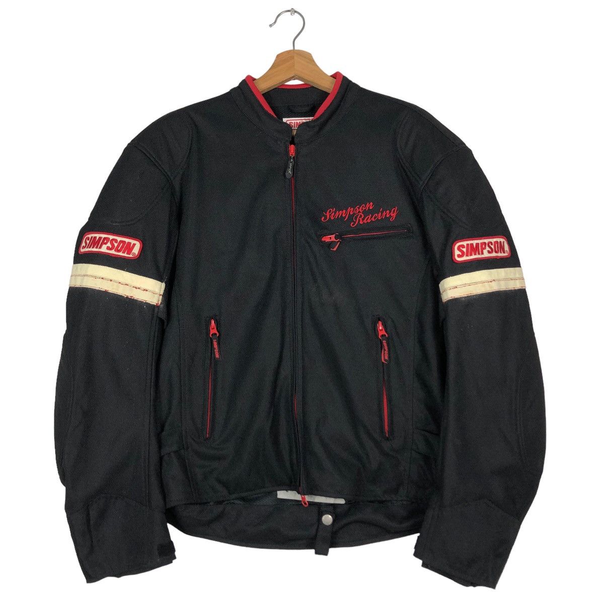 Hein Gericke 🔥Vintage Biker Jacket Racing Simpson Big Logo Safety Racer Size US L / EU 52-54 / 3 - 1 Thumbnail