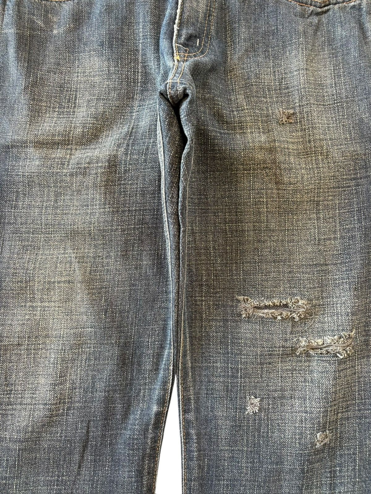 Edwin Vintage Edwin 504 Sulfur Mud Wash Distress Baggy Jeans Size US 31 - 3 Thumbnail