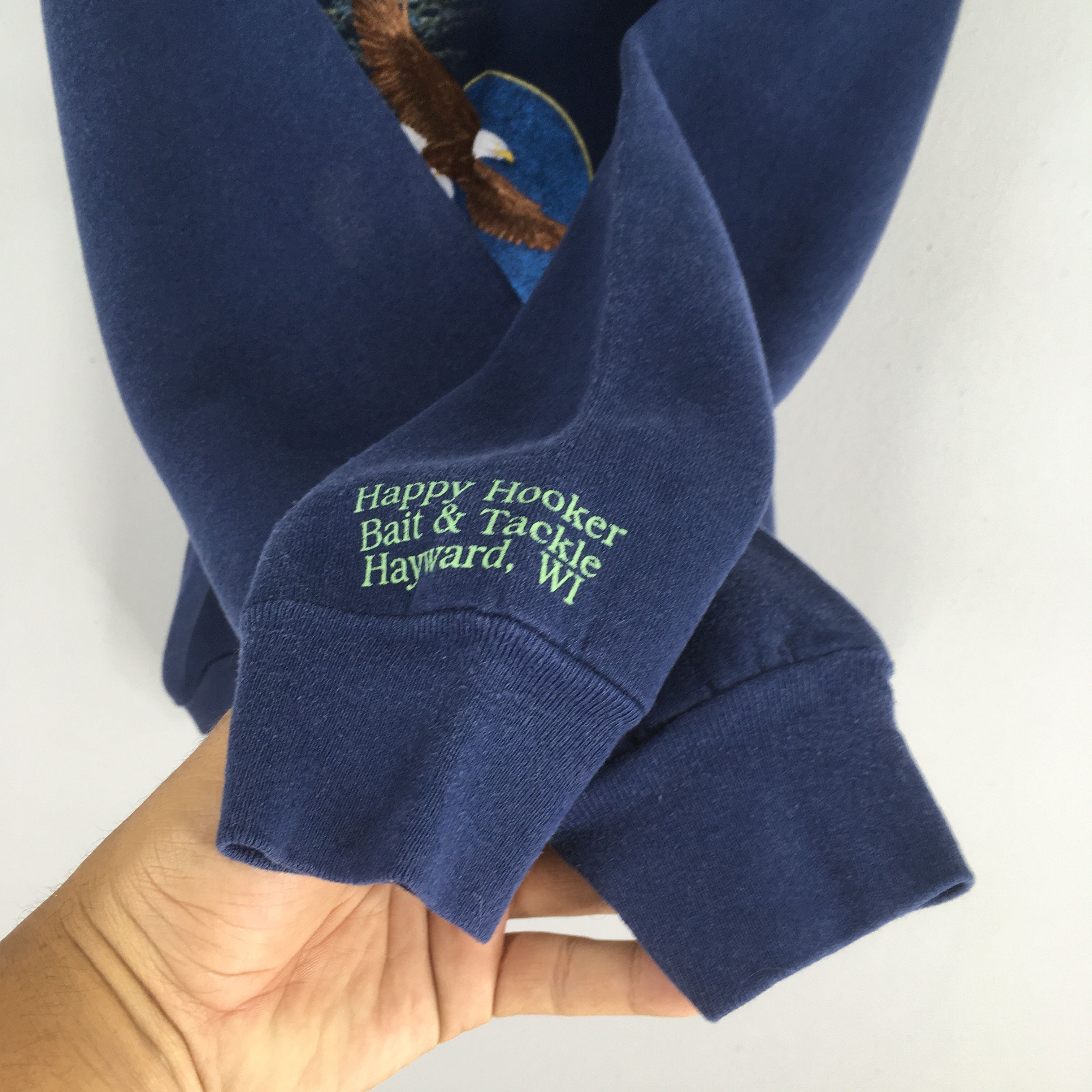 Habitat Vintage 90s Alaska Bald Eagles Blue Sweatshirt XLarge Size US XL / EU 56 / 4 - 4 Thumbnail